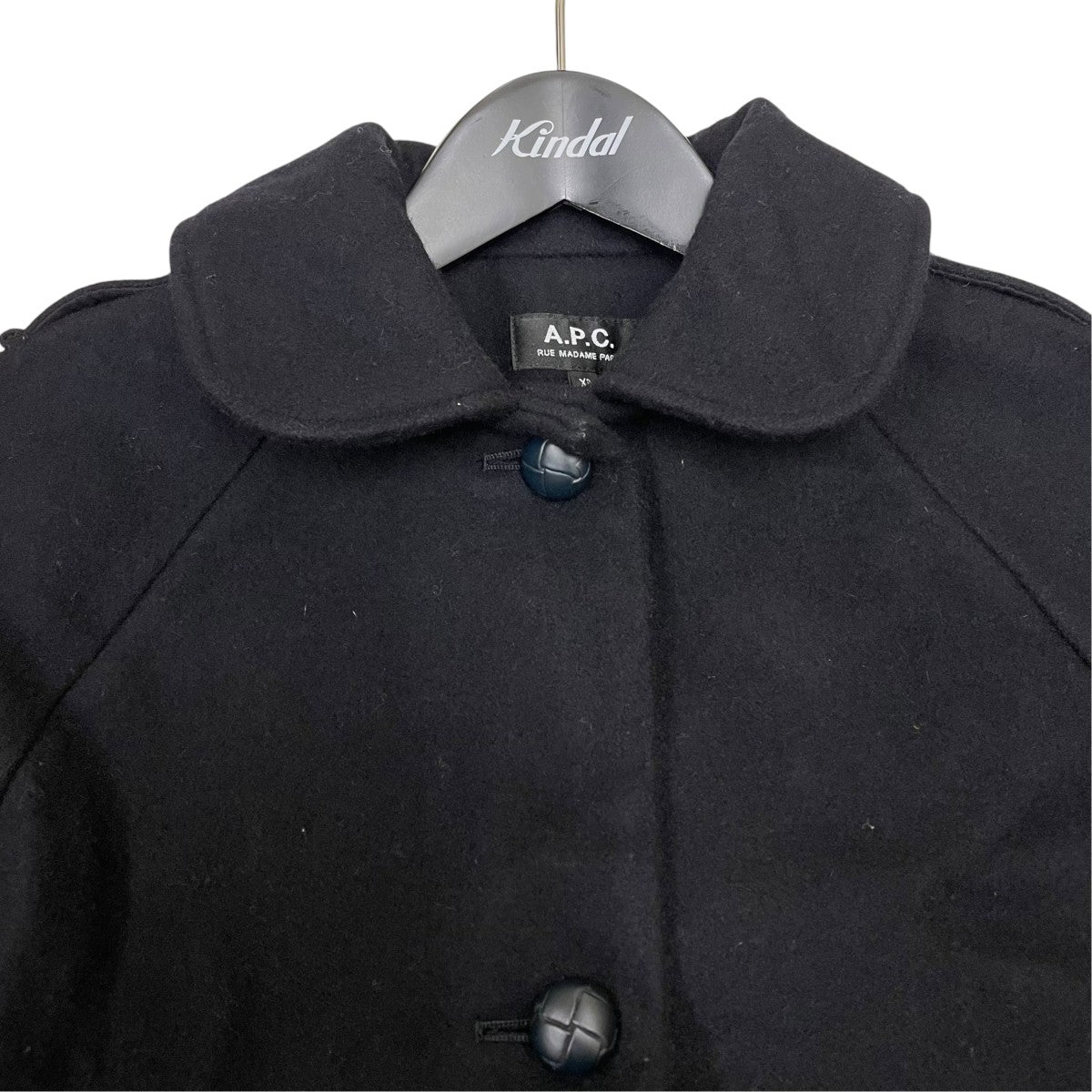 A．P．C． ステンカラーロングコート 丸襟コート23151-1-29271 古着・中古-3枚目のアイテム画像