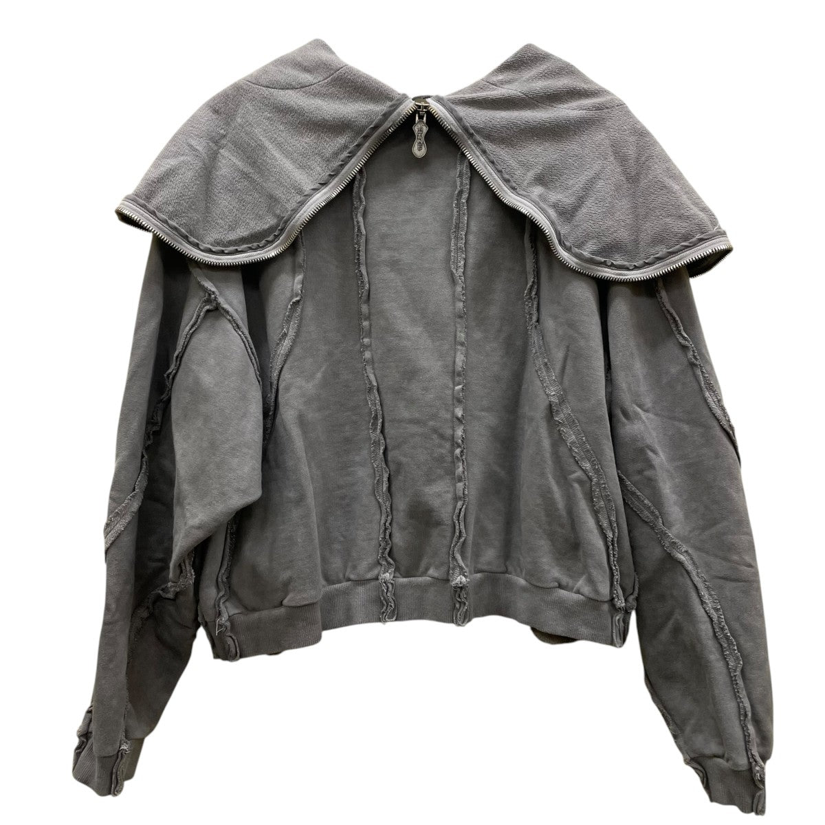 Gladiator Zip-up Hoodieウォッシュド加工 クロップド丈 スウェット ジップパーカー