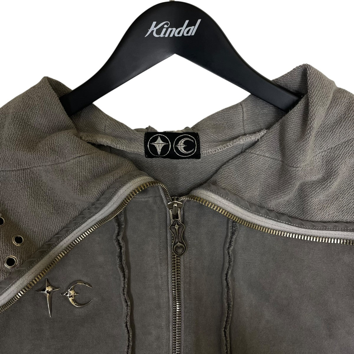 Gladiator Zip-up Hoodieウォッシュド加工 クロップド丈 スウェット ジップパーカー