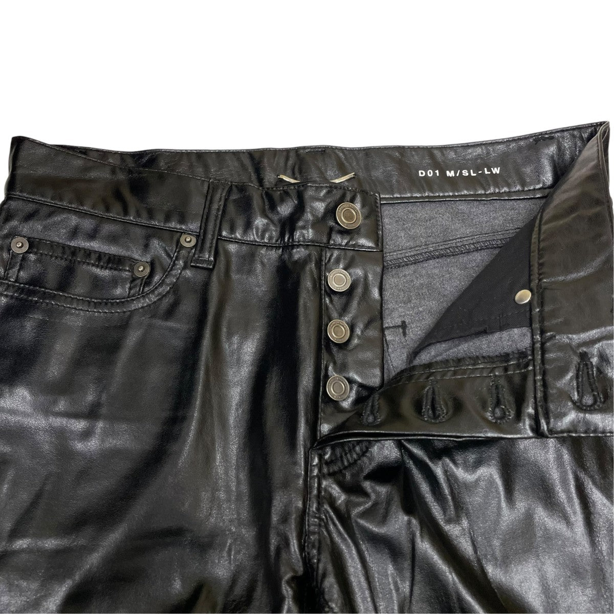 Saint Laurent Paris エディ期 フェイクレザースキニーパンツ315391 古着・中古-4枚目のアイテム画像
