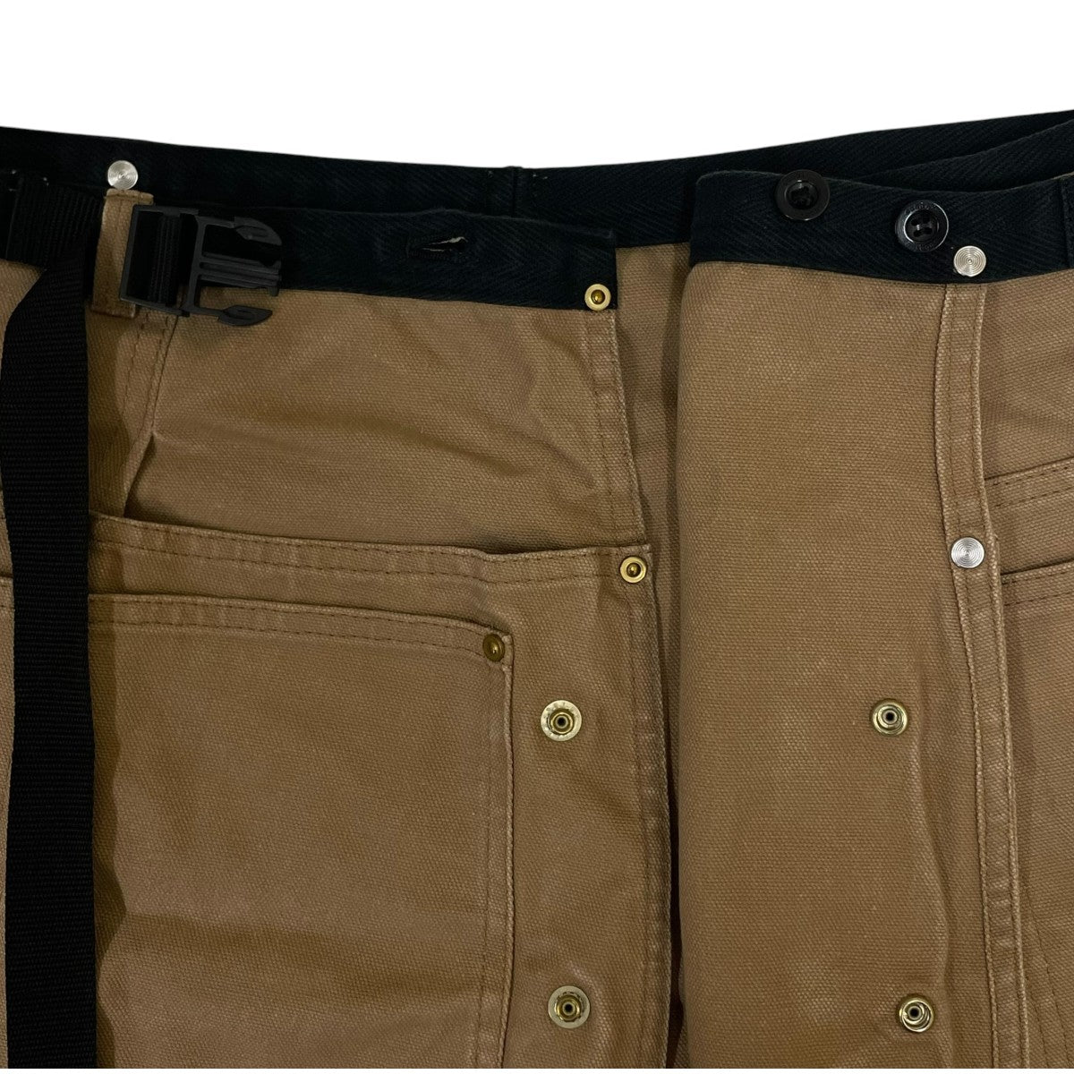 sacai×CarHartt 23AWApron Skirtエプロンスカート ウエストベルト付き ミニスカート 巻きスカート23-03113M 古着・中古-4枚目のアイテム画像