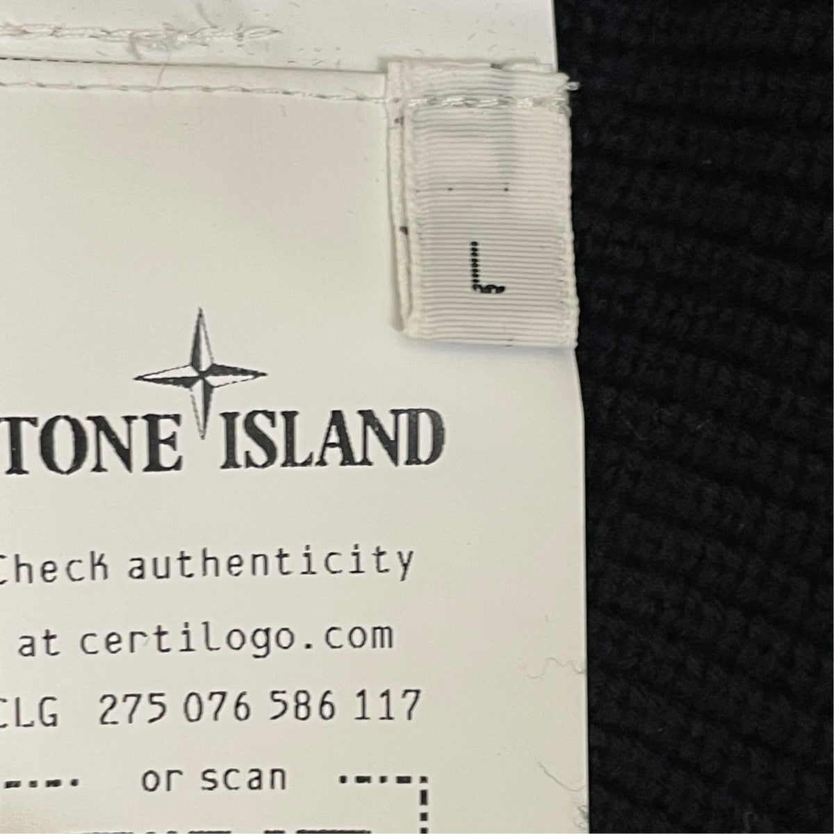 STONE ISLAND RIBBED SOFT ORGANIC COTTONクルーネックニットL1S155100154 S00D8 古着・中古-5枚目のアイテム画像
