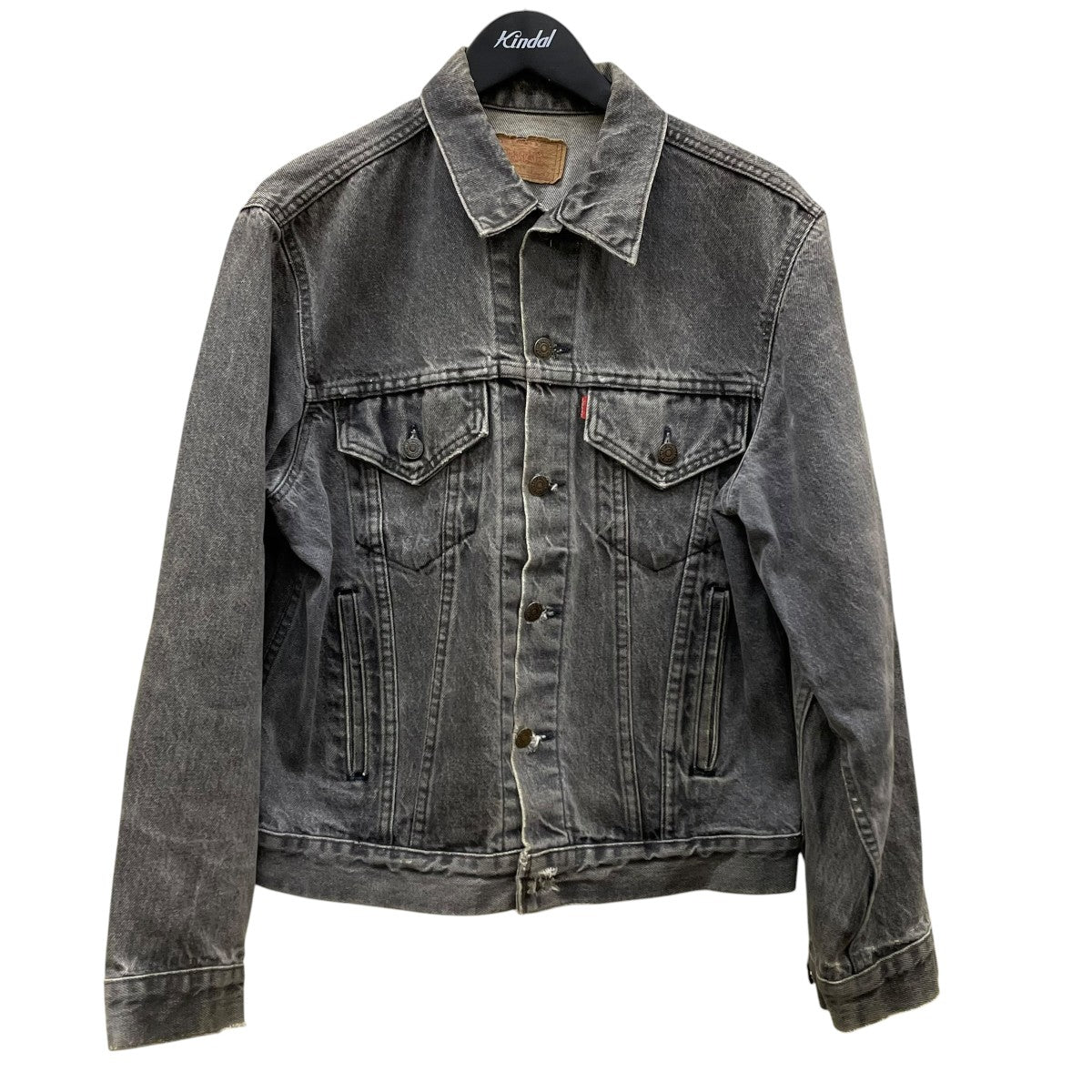 80s BLACK DENIM JACKET USA製 先染めデニムジャケット70306 0259