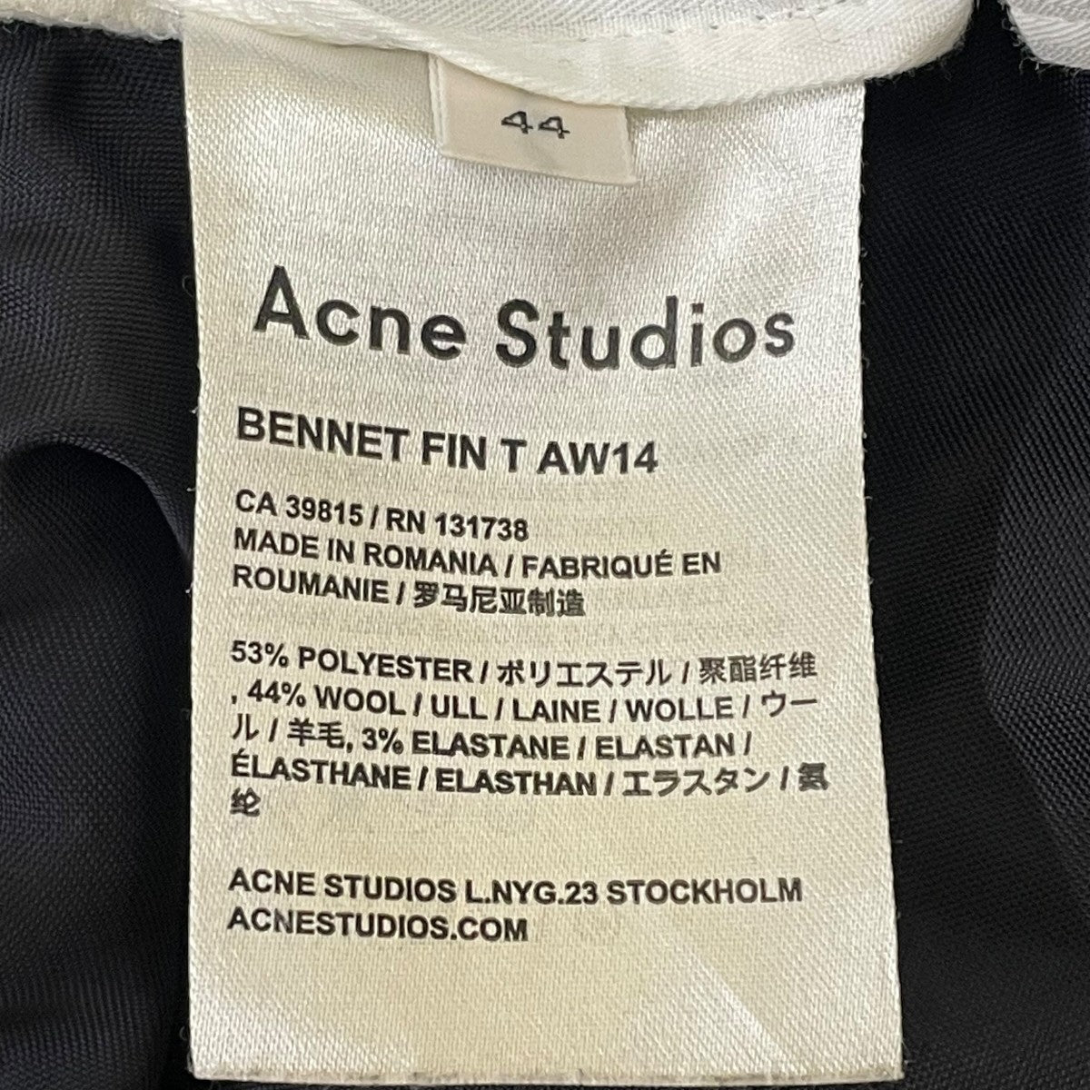BENNET FIN T AW14クロップドパンツ