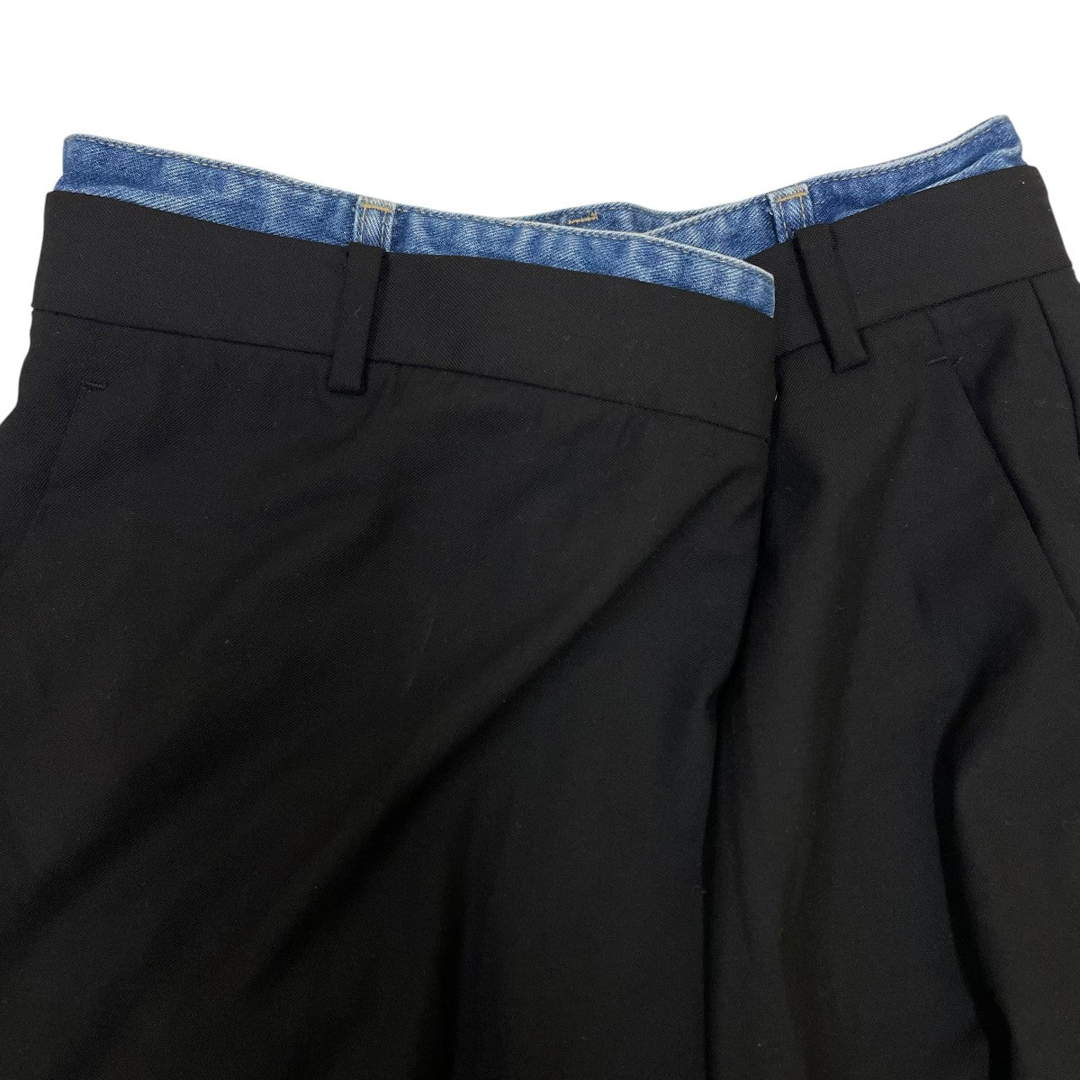 MIESROHE デニム切り替えラップパンツスラックスMWFP244048 古着・中古-3枚目のアイテム画像