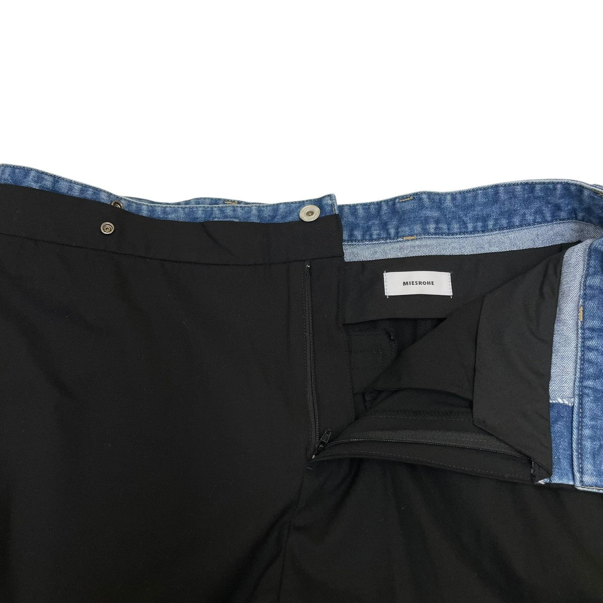 MIESROHE デニム切り替えラップパンツスラックスMWFP244048 古着・中古-4枚目のアイテム画像