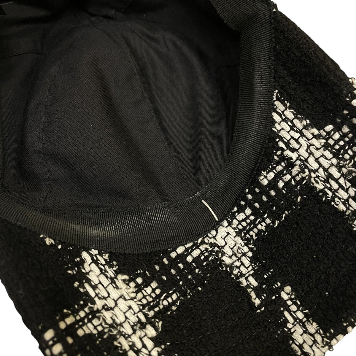 CHANEL ココマークツイードレザーロゴワッペン キャップ 古着・中古-10枚目のアイテム画像