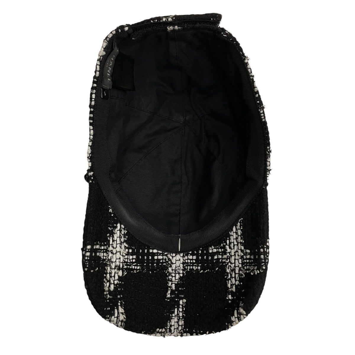 CHANEL ココマークツイードレザーロゴワッペン キャップ 古着・中古-5枚目のアイテム画像