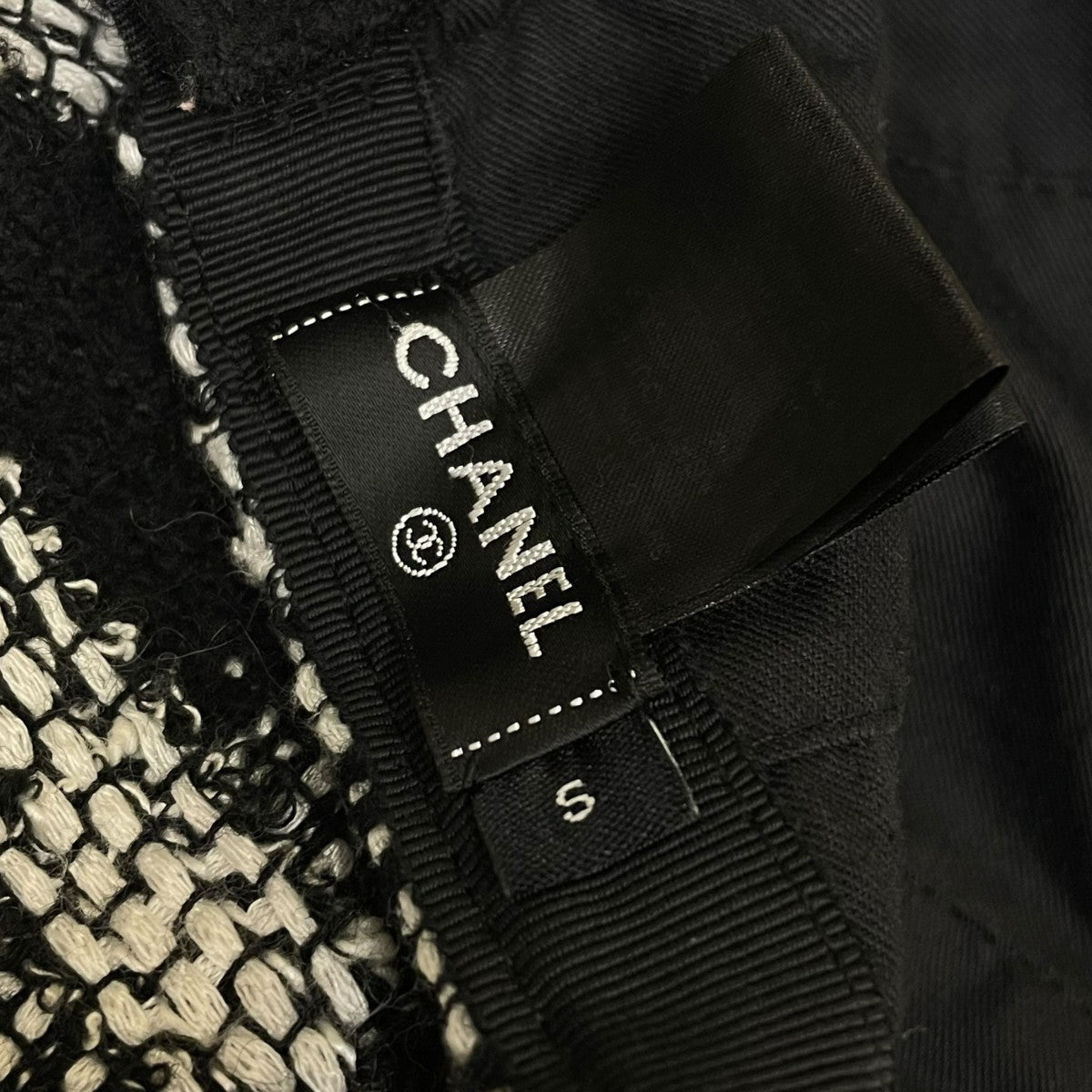 CHANEL ココマークツイードレザーロゴワッペン キャップ 古着・中古-6枚目のアイテム画像