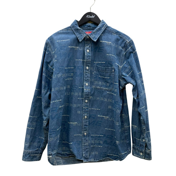 Supreme デニムシャツ L Supreme(シュプリーム) 19AWDimensions Logo Denim Shirtデニムシャツ