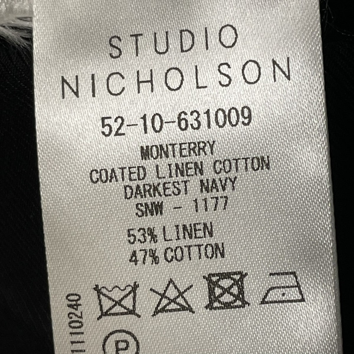 STUDIO NICHOLSON MONTERRYステンカラーコート52-10-631009 古着・中古-5枚目のアイテム画像