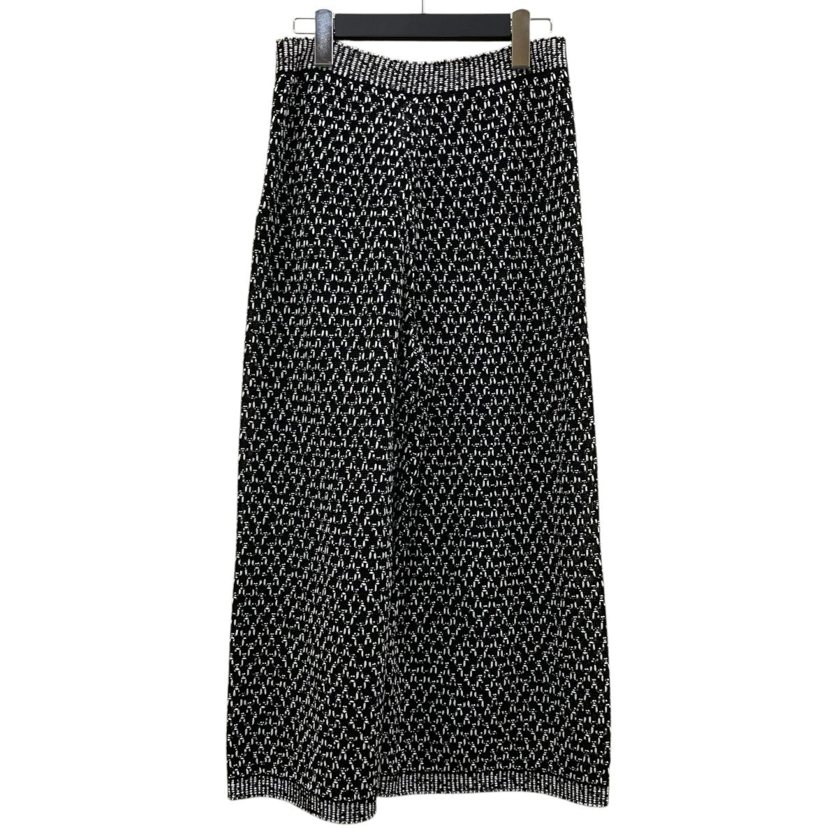 CHANEL 17SSコットン シルク メッシュ ツイード ワイドパンツ ガウチョパンツP56189K07351 古着・中古-2枚目のアイテム画像