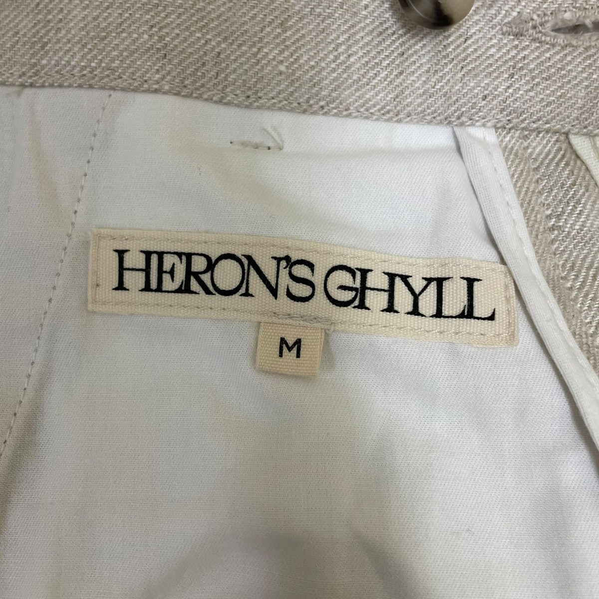 HERON’S GHYLL リネン素材 スラックス ワイドパンツ 古着・中古-6枚目のアイテム画像