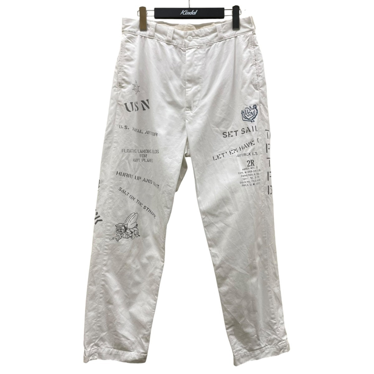 AVIREX AGED LOOK STENCIL CHINO PANTSコットンパンツ783-6110012 古着・中古-1枚目のアイテム画像
