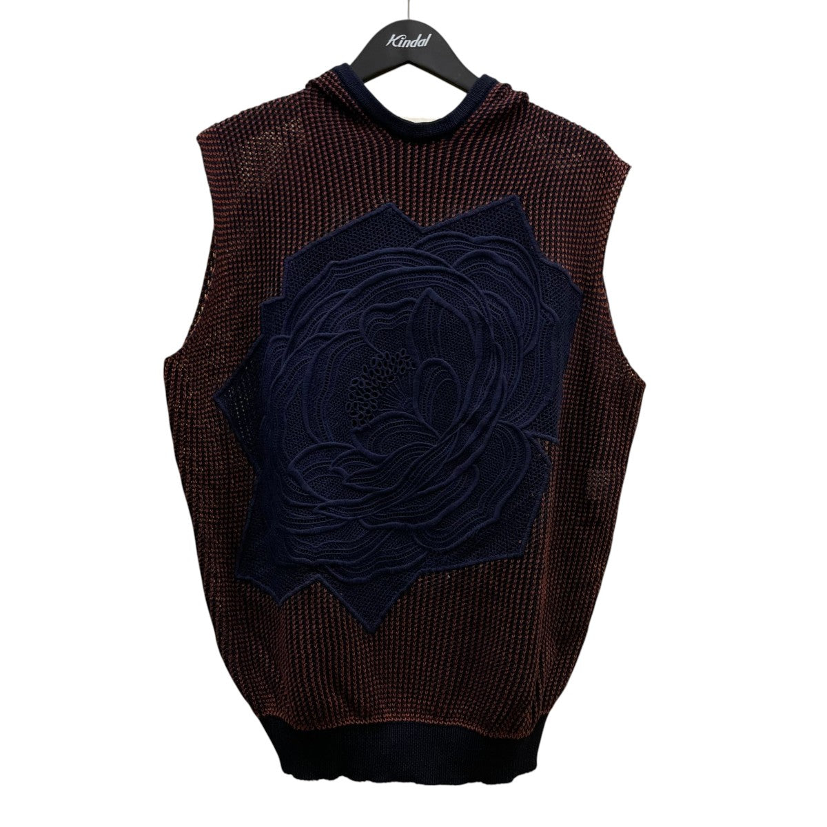 STELLA McCARTNEY Ｈooded Cotton Jumper フード付きコットンジャンパー花 薔薇 ニットベスト347923S1454-1 古着・中古-1枚目のアイテム画像