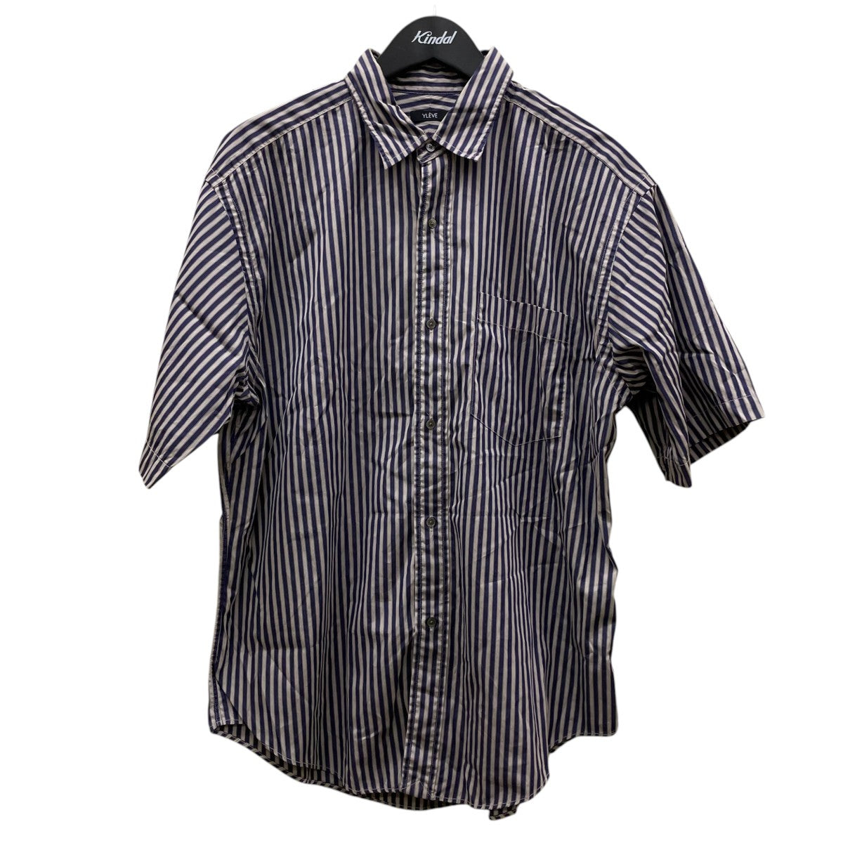 YLEVE ストライプ柄 半袖シャツ コットンシャツ170-2150046 古着・中古-1枚目のアイテム画像