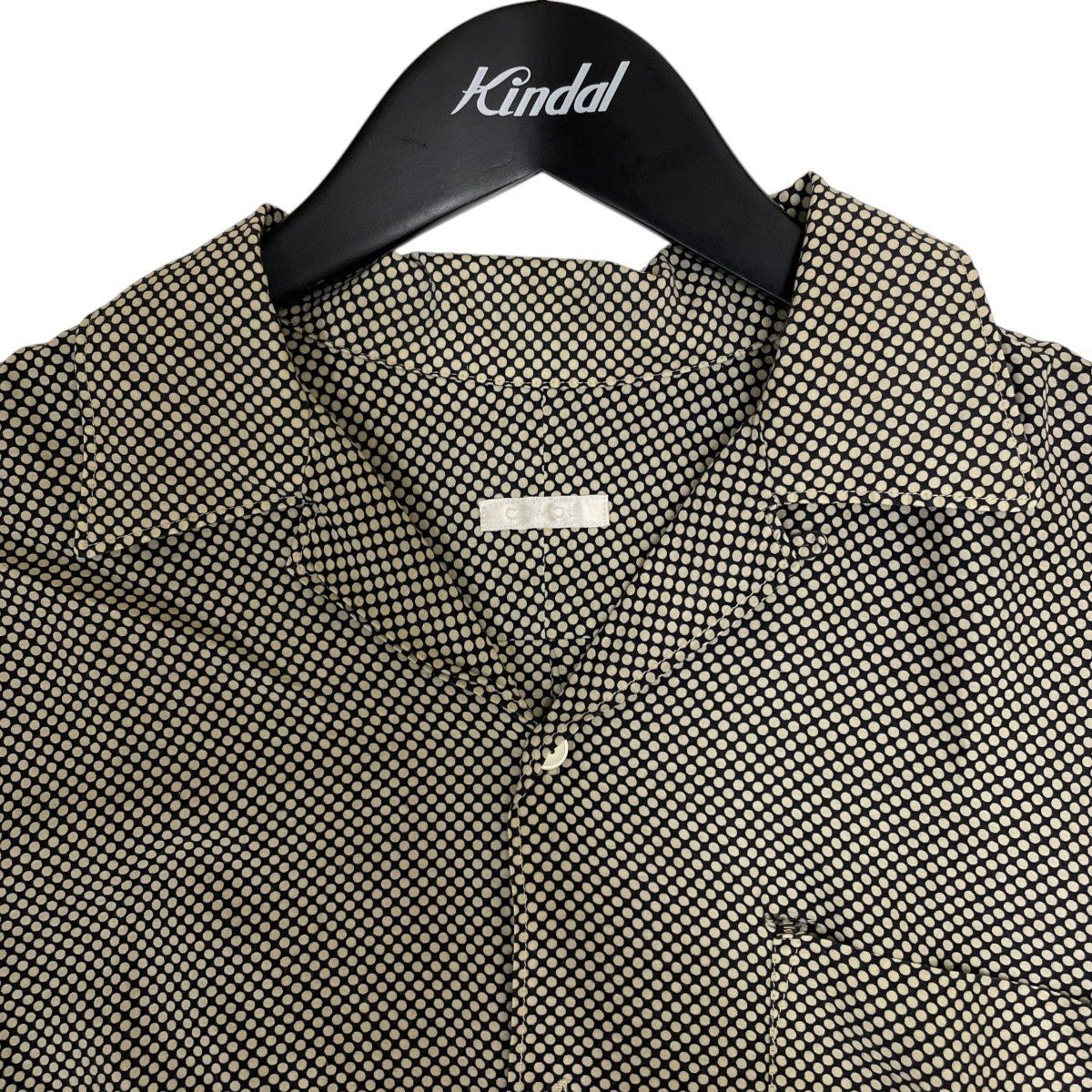 COMOLI コットンシルク ドットオープンカラーシャツドット柄 オープンカラー 半袖シャツ コットンシャツK01-02016 古着・中古-3枚目のアイテム画像