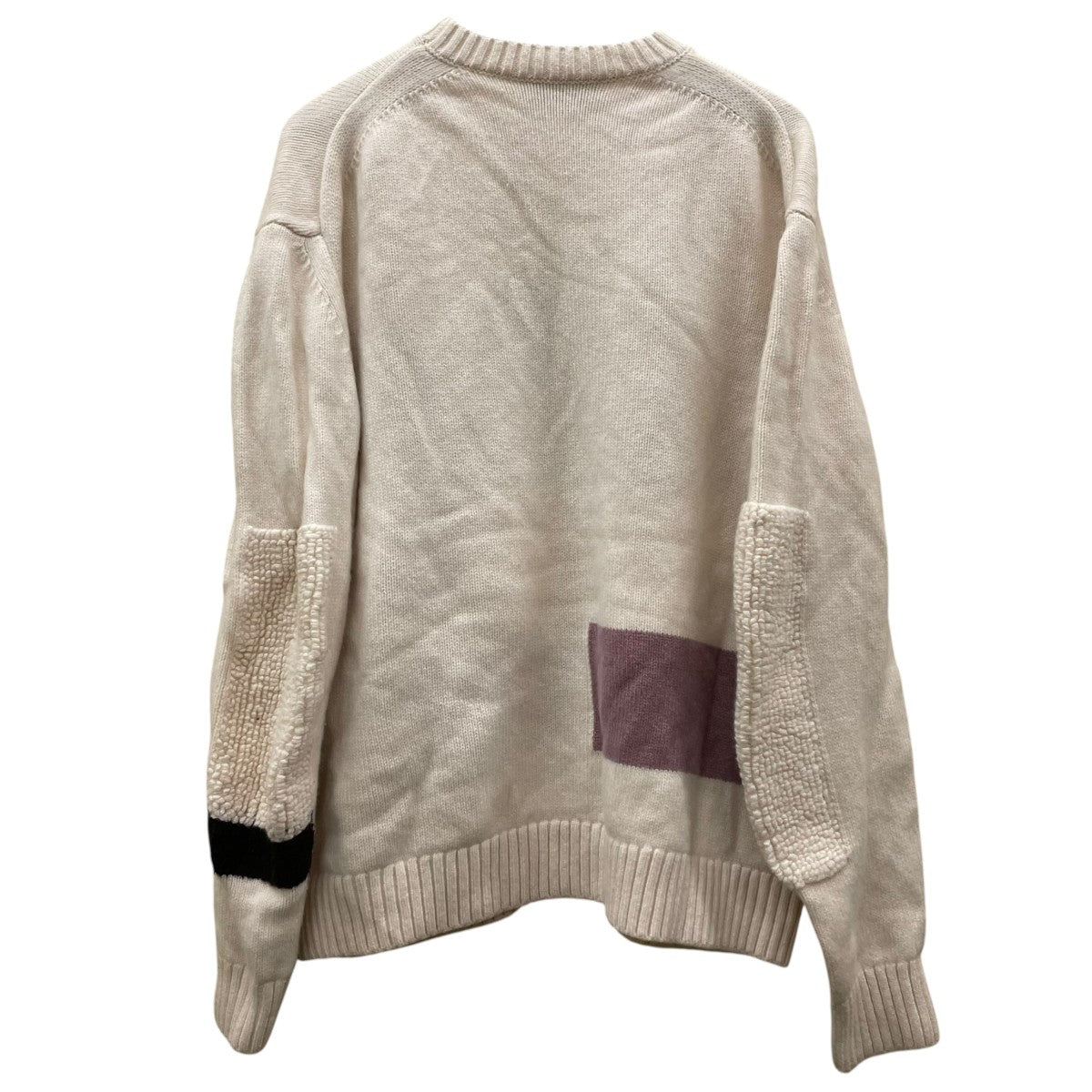 STUDIO NICHOLSON 22AWPALME SHAGGY PATCHWORK KNITパルム シャギーパッチワークニット 総柄ニット51-10-122007 古着・中古-2枚目のアイテム画像