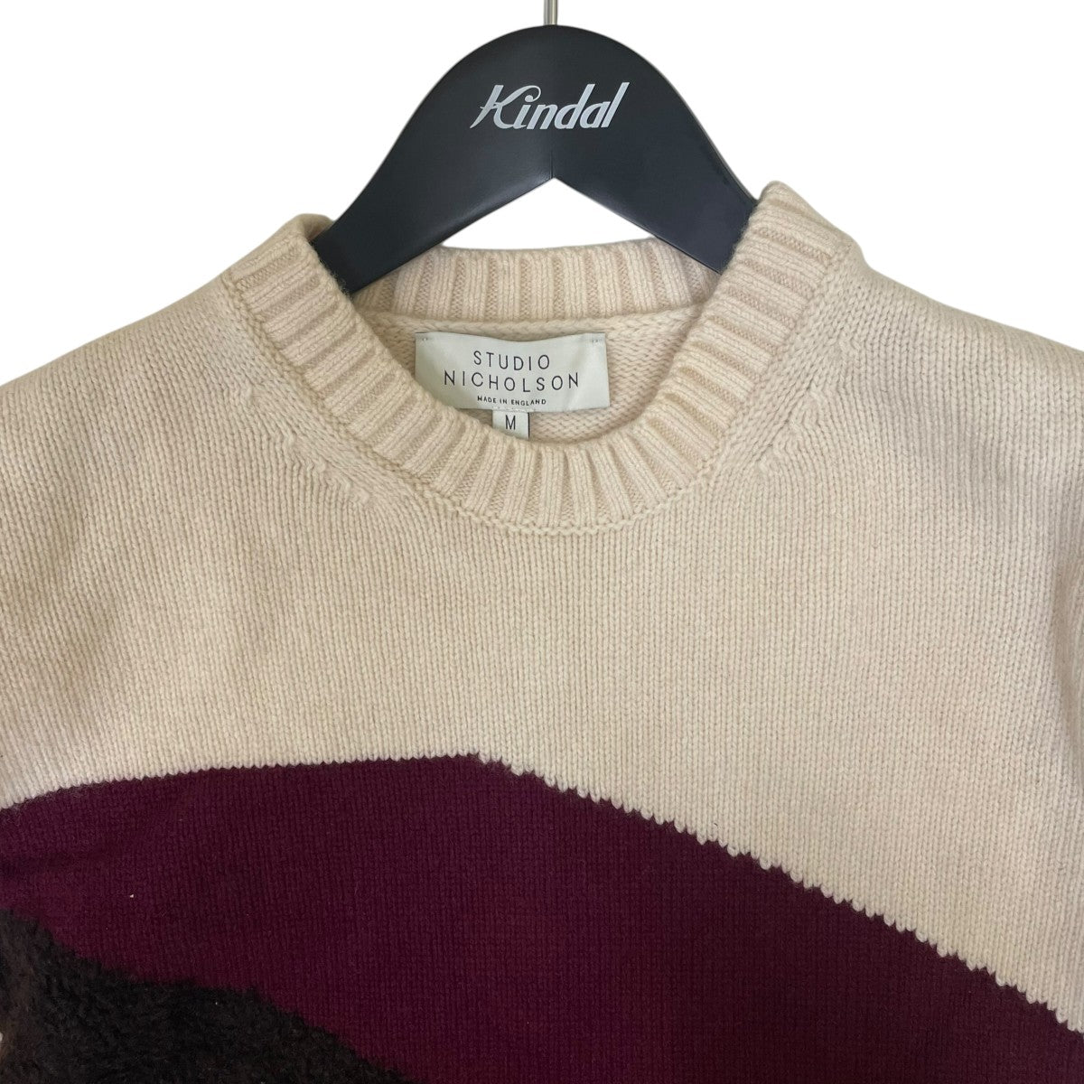 STUDIO NICHOLSON 22AWPALME SHAGGY PATCHWORK KNITパルム シャギーパッチワークニット 総柄ニット51-10-122007 古着・中古-3枚目のアイテム画像
