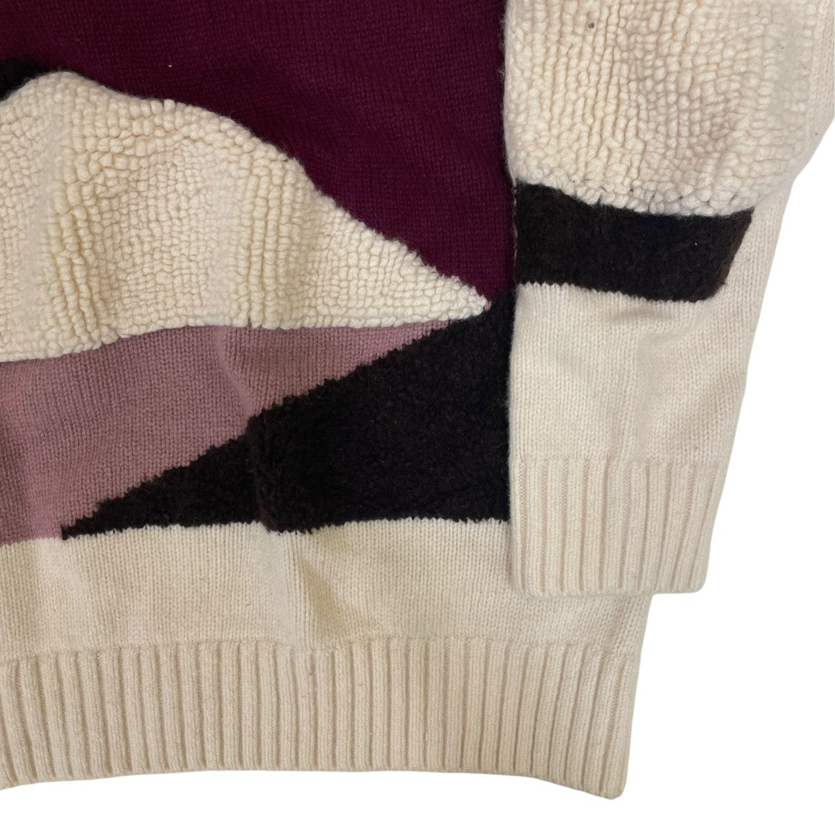 STUDIO NICHOLSON 22AWPALME SHAGGY PATCHWORK KNITパルム シャギーパッチワークニット 総柄ニット51-10-122007 古着・中古-4枚目のアイテム画像