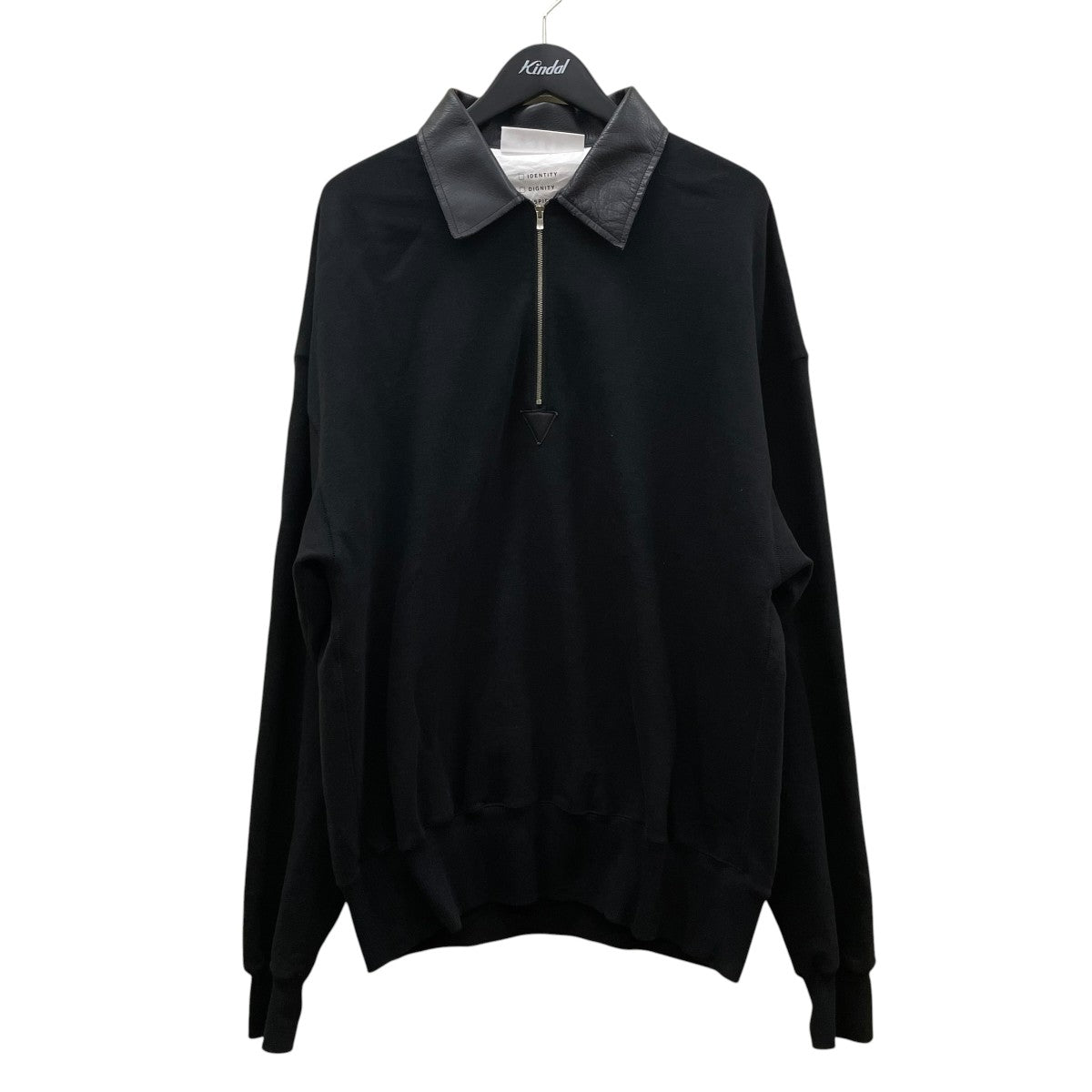 BROTHERS Leather  Original Supima Aging Cotton Sweatレザー襟 オーバーサイズ ハーフジップスウェットKU4SSUSWT01