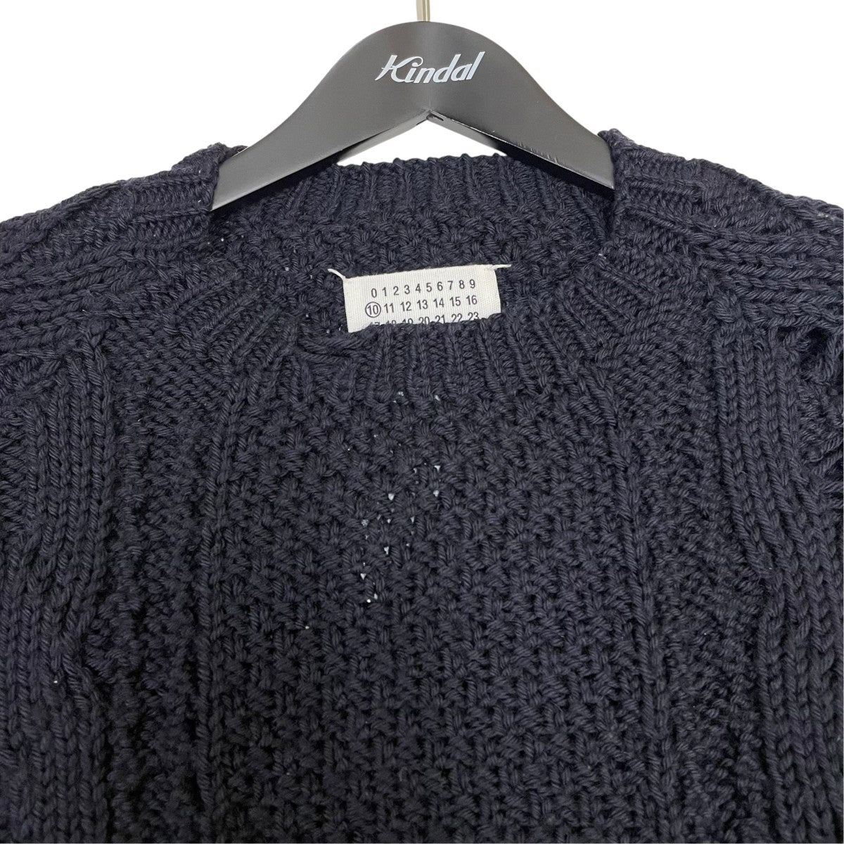 Maison Margiela 21AWdestroyed wool sweaterニットセーターS50GP0252 古着・中古-3枚目のアイテム画像