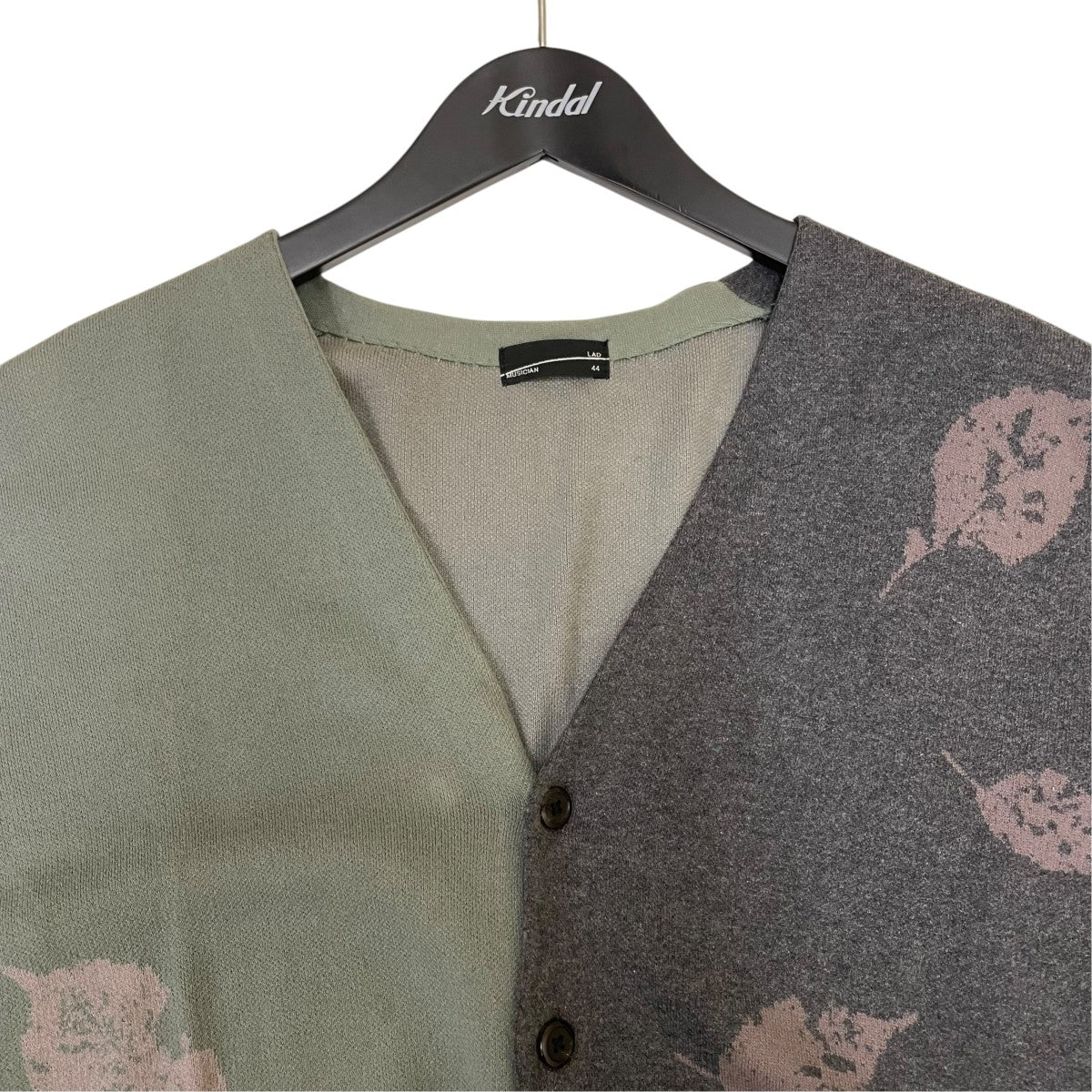 21AWCOTTON WJQ KNIT CARDIGANVネックカーディガン2221 002