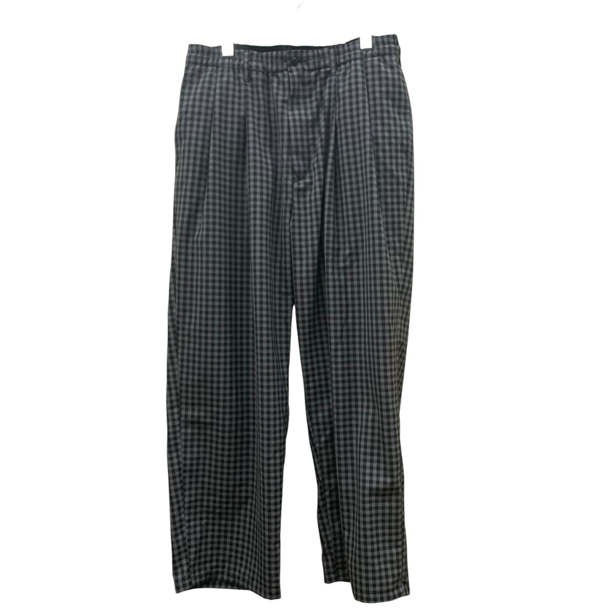 T W 2 Tuck Easy Pantsギンガムチェック柄 2タックイージーパンツ スラックス