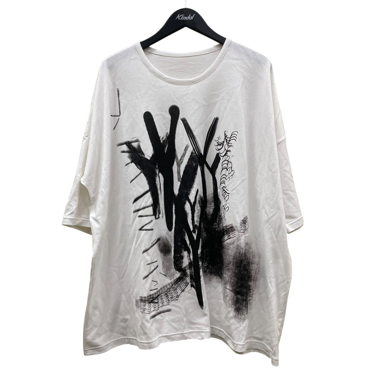 Y  PIGMENT-PRINT BIG TEEグラフィックプリント オーバーサイズ 半袖Tシャツ コットンTシャツYQ T27 678