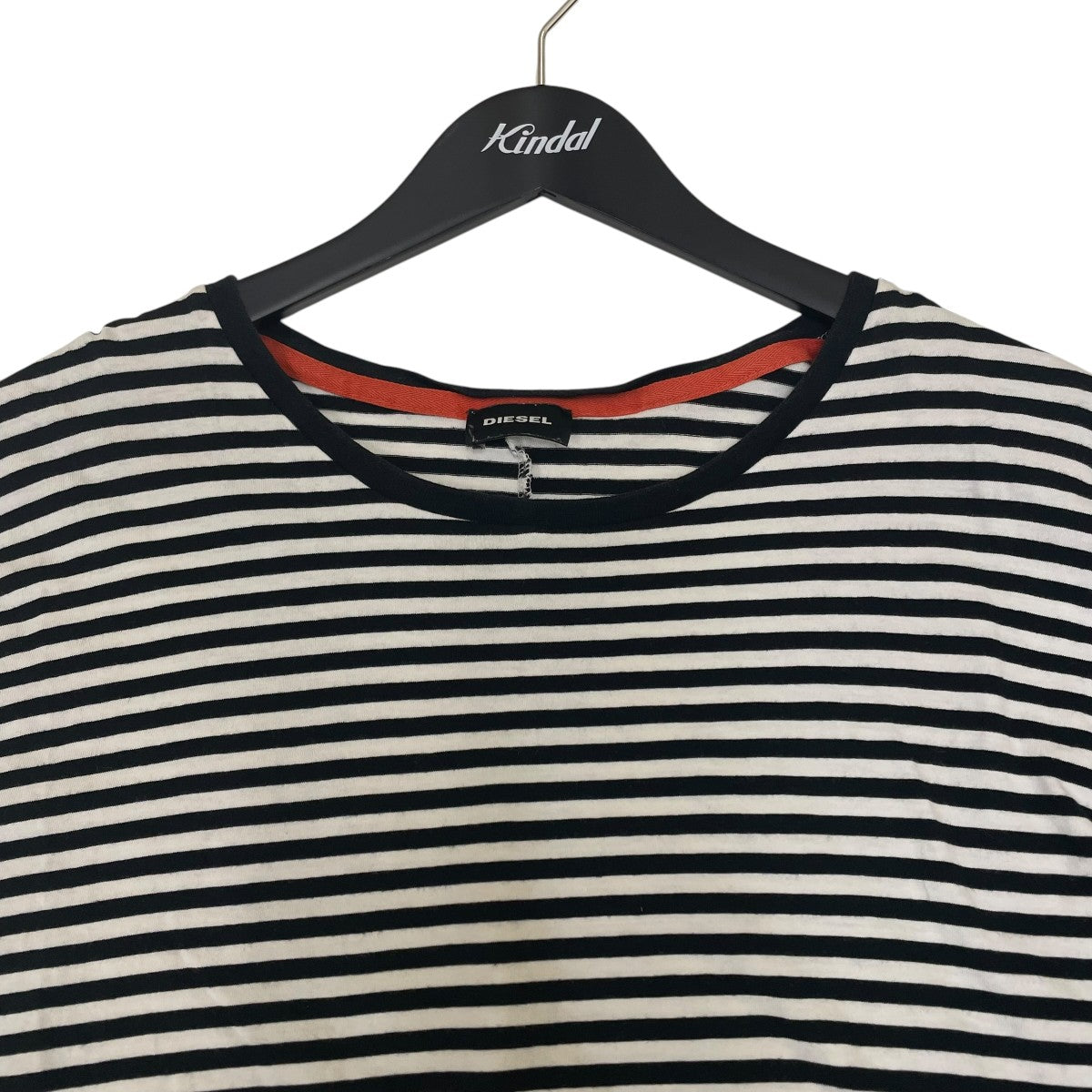 ボーダー コットン ロングスリーブカットソー 長袖Tシャツ