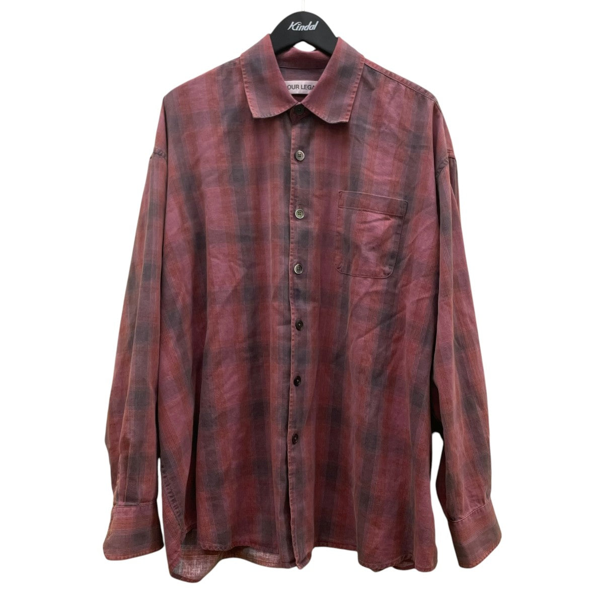 BORROWED SHIRTチェック柄 長袖シャツ コットンシャツM4252BIDC