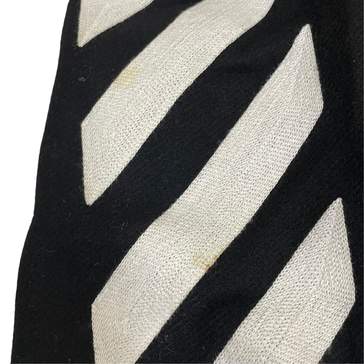 OFFWHITE Black Wool Varsity Jacketスタジャン 古着・中古-7枚目のアイテム画像