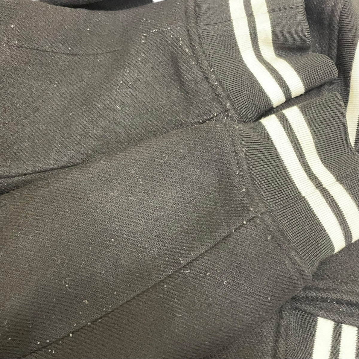 OFFWHITE Black Wool Varsity Jacketスタジャン 古着・中古-8枚目のアイテム画像