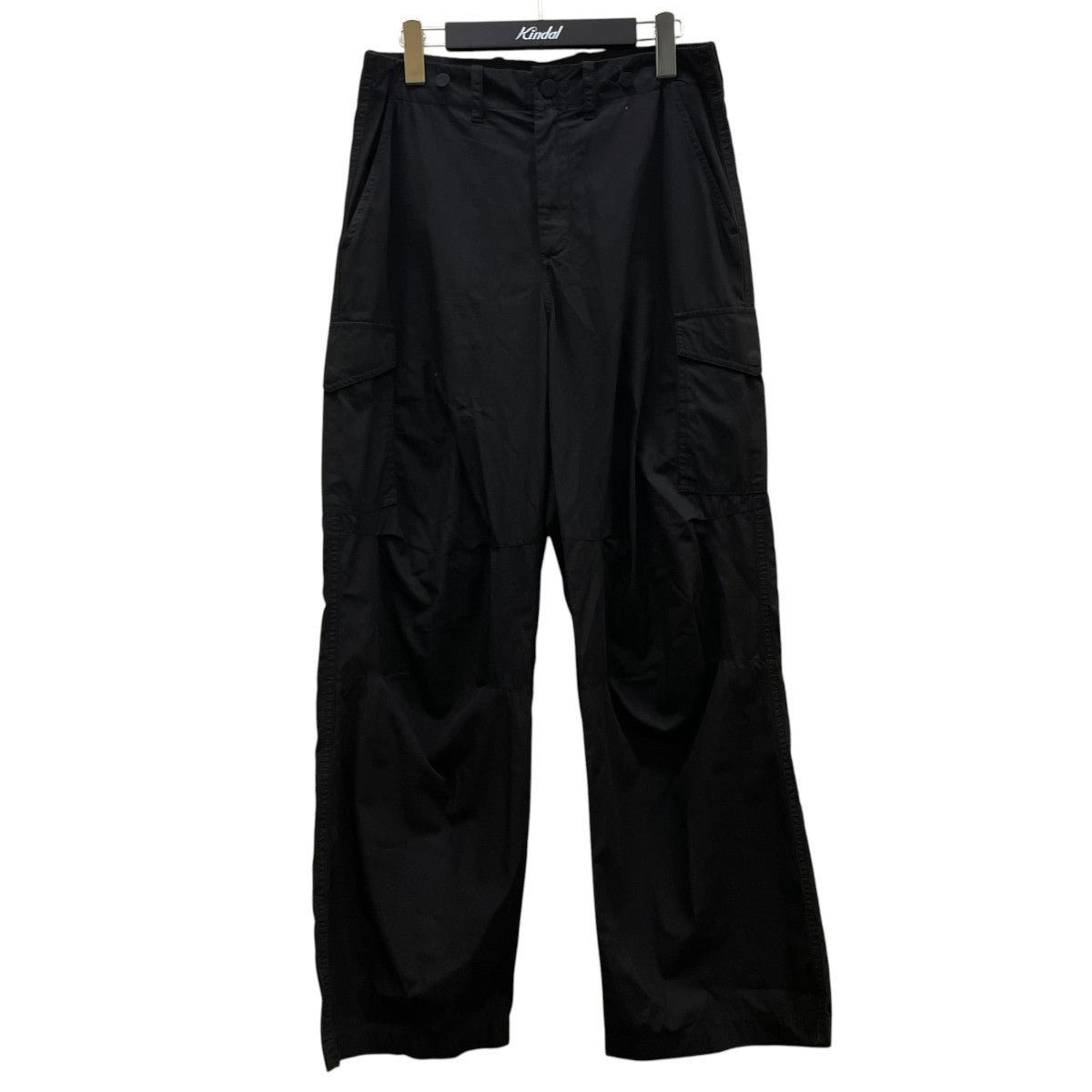 22AWAUDIO CARGO in Black Symbiont Poplin オーディオカーゴパンツハイウエスト カーゴパンツ ストレートパンツM4224AB