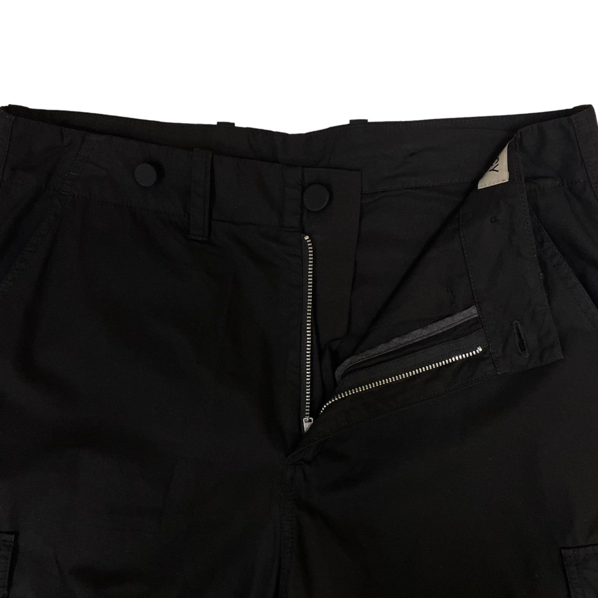 22AWAUDIO CARGO in Black Symbiont Poplin オーディオカーゴパンツハイウエスト カーゴパンツ ストレートパンツM4224AB
