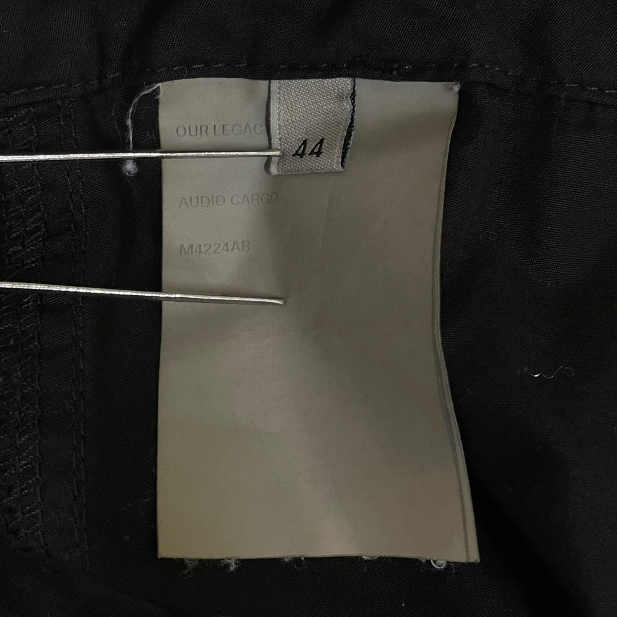 22AWAUDIO CARGO in Black Symbiont Poplin オーディオカーゴパンツハイウエスト カーゴパンツ ストレートパンツM4224AB