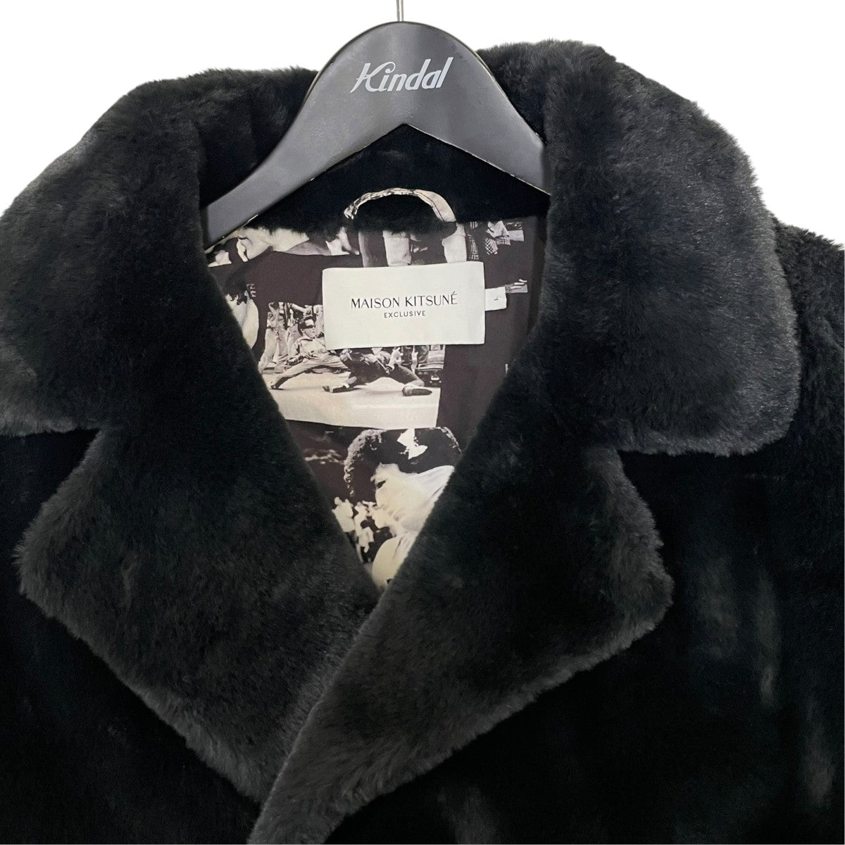 MAISON KITSUNE faux Fur Graphic CoatファーコートJM02220WA0011 古着・中古-3枚目のアイテム画像