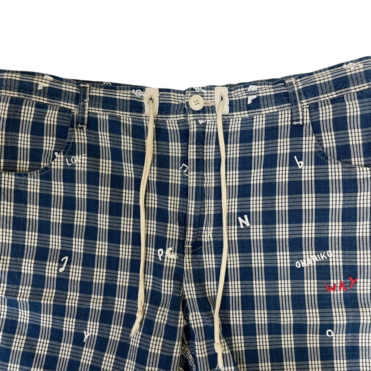 PALAKA PAINTED SHORTS PANTSパラカチェック生地 コットン ハーフパンツ ショートパンツ