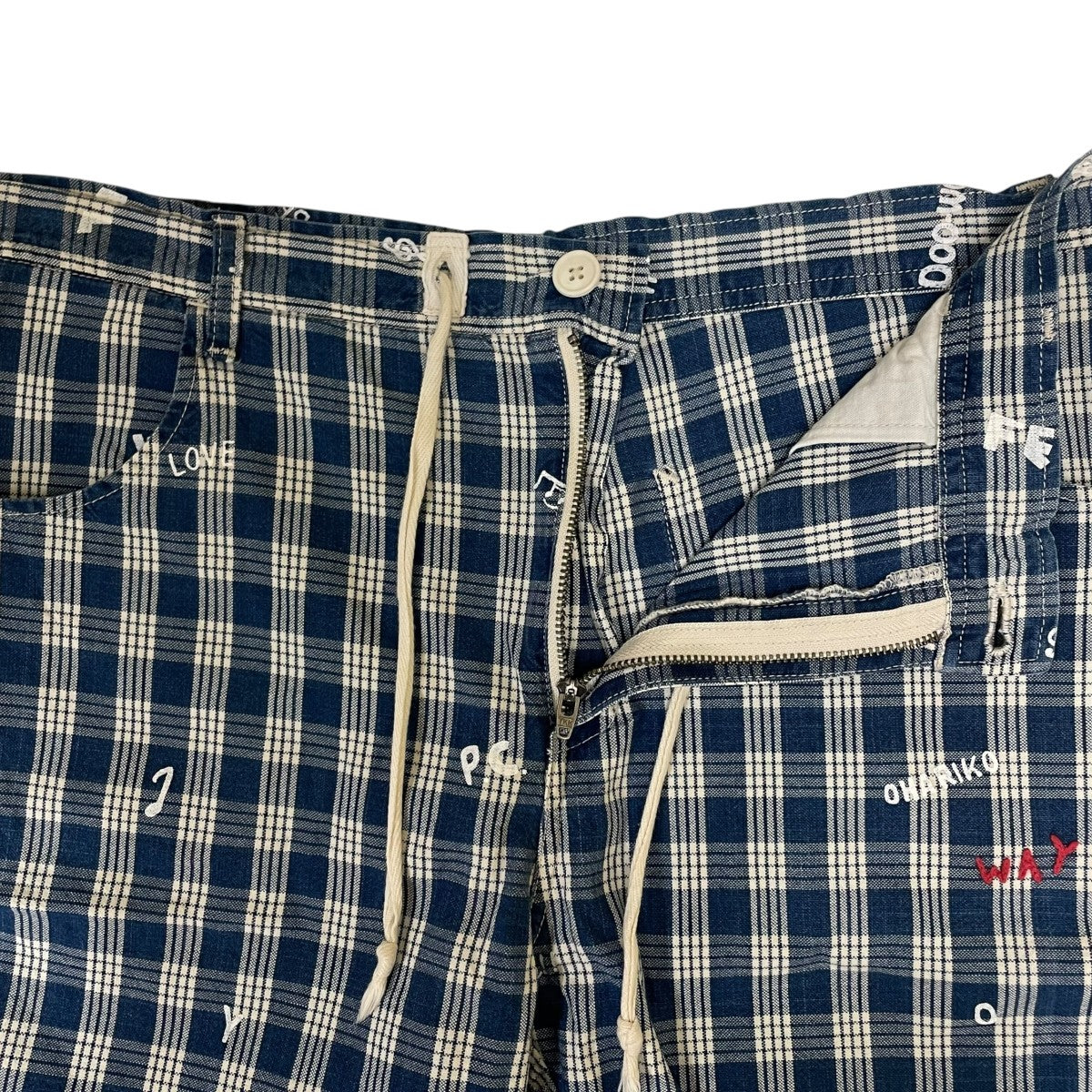 PALAKA PAINTED SHORTS PANTSパラカチェック生地 コットン ハーフパンツ ショートパンツ