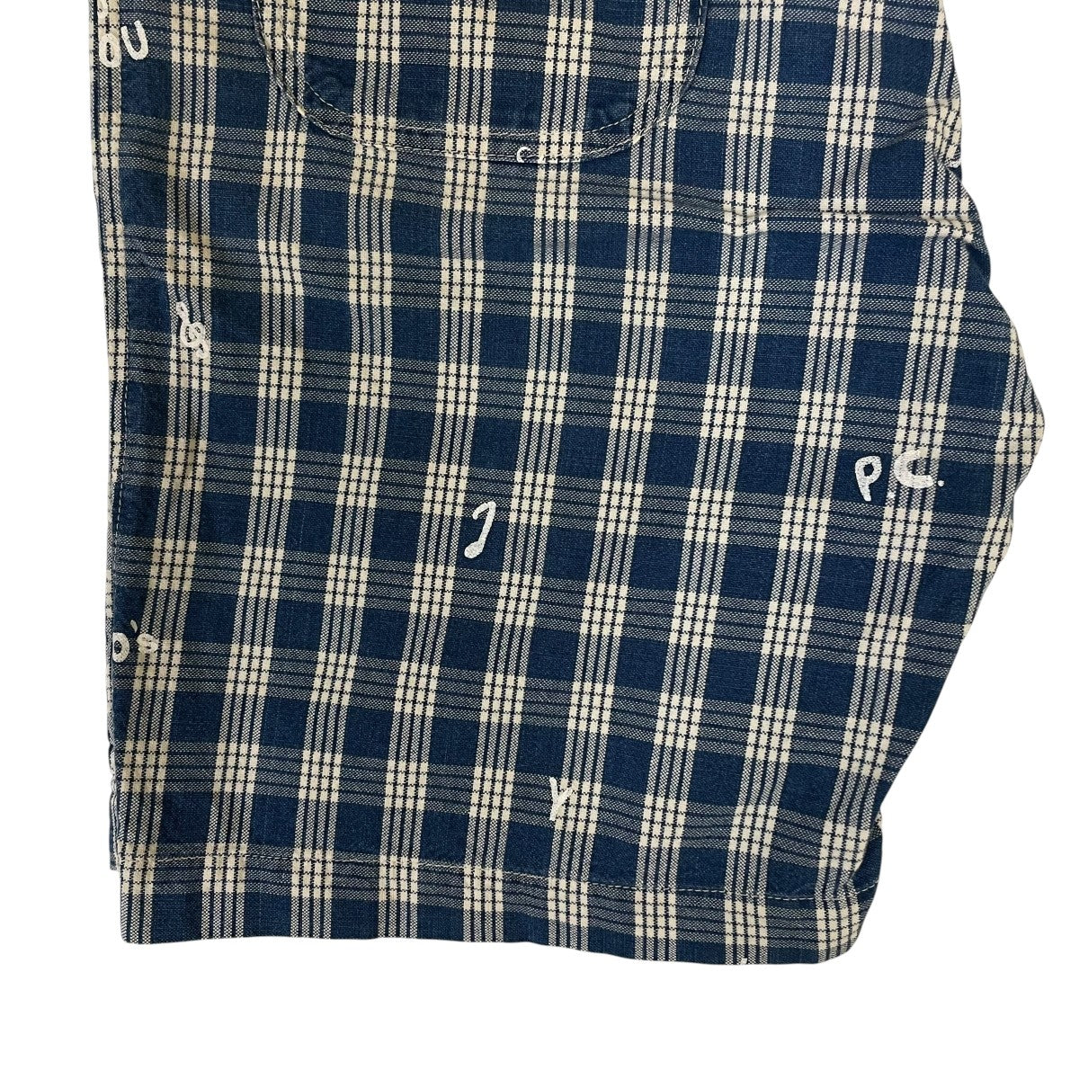 PALAKA PAINTED SHORTS PANTSパラカチェック生地 コットン ハーフパンツ ショートパンツ