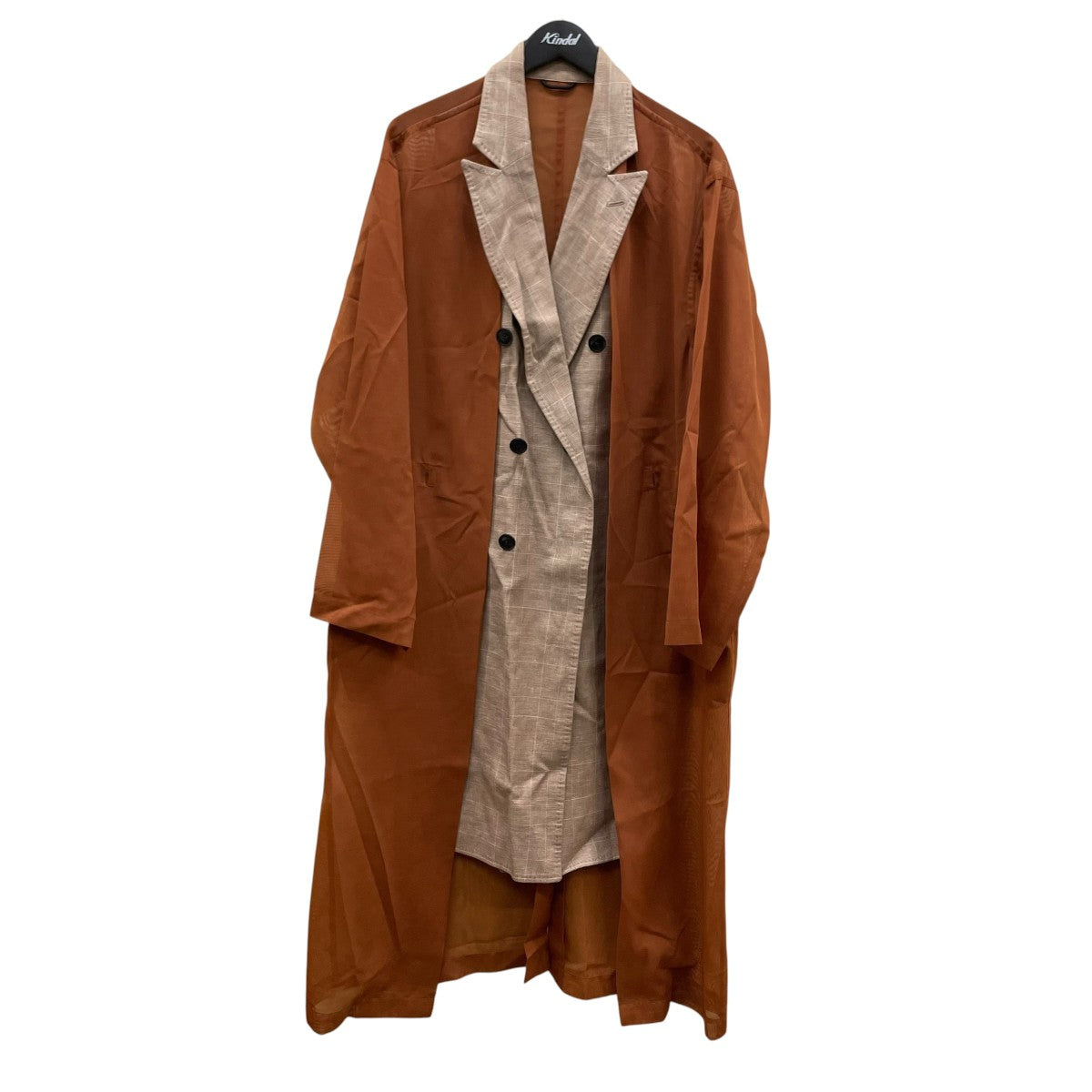 TOGA PULLA(トーガプルラ) Polyester mesh coatロングコートTP81 FA241