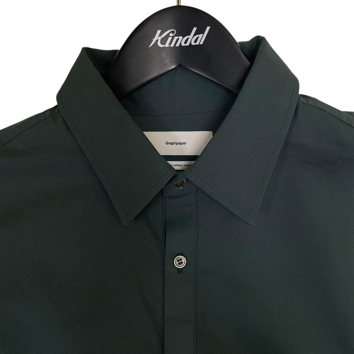 23SSViscose Ponte York Sleeve Shirt無地 ポリエステル オーバーサイズ 半袖シャツGM231 50160