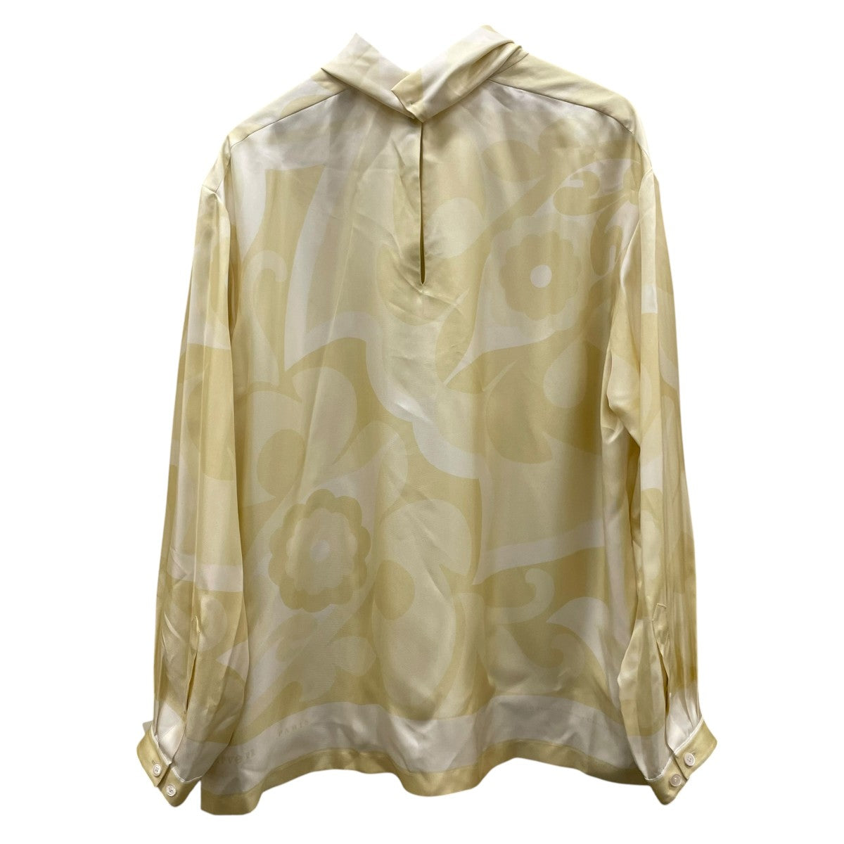 High neck top総柄 プリント ハイネック シルクシャツ 長袖ブラウス6261K21118N761361