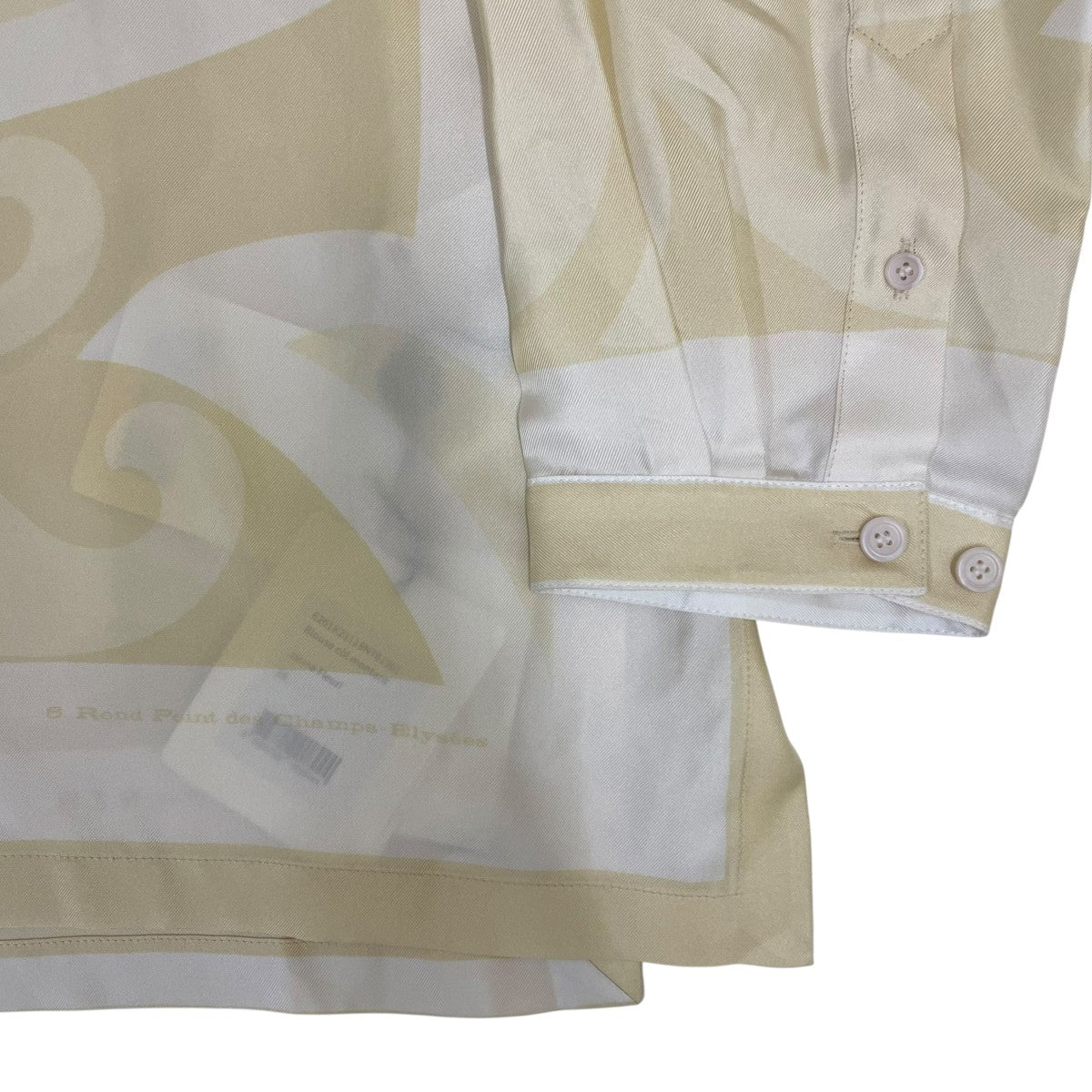 High neck top総柄 プリント ハイネック シルクシャツ 長袖ブラウス6261K21118N761361