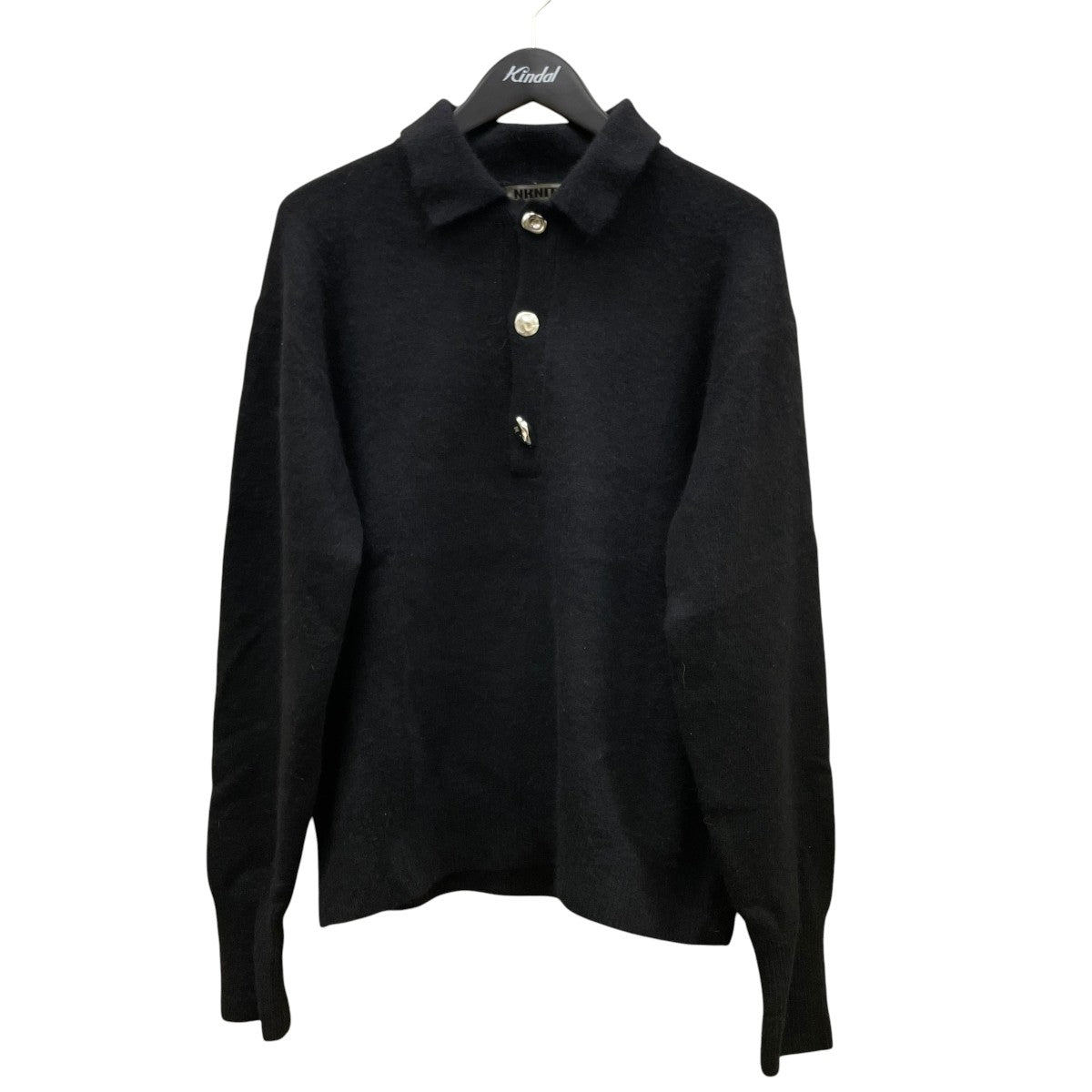 NKNIT raccoon mix skipper KNIT 2 ローズ NKNIT(ンニット) raccoon mix skipper KNITニットポロシャツ24AW-N051
