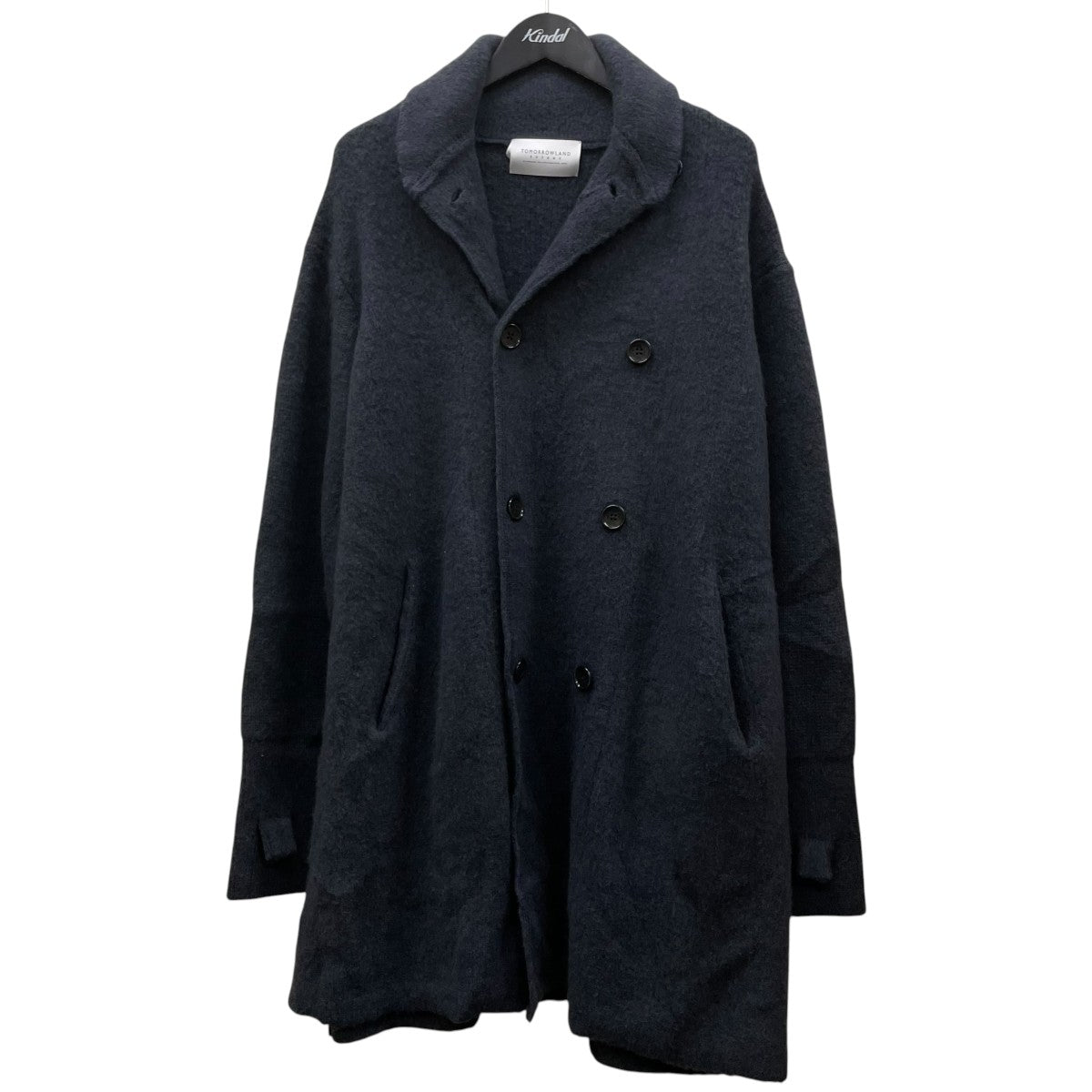 TOMORROW LAND tricot 25AWウールカシミヤシルク ダブルブレステッド ニットコートサムホール付き ウールコート63025502502 古着・中古-1枚目のアイテム画像