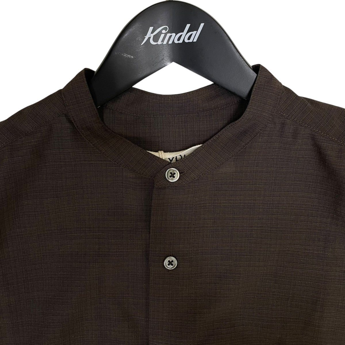 LONG SHIRT C ロングシャツ Cポリエステル ウール スタンドカラー 長袖シャツC-5-002-032