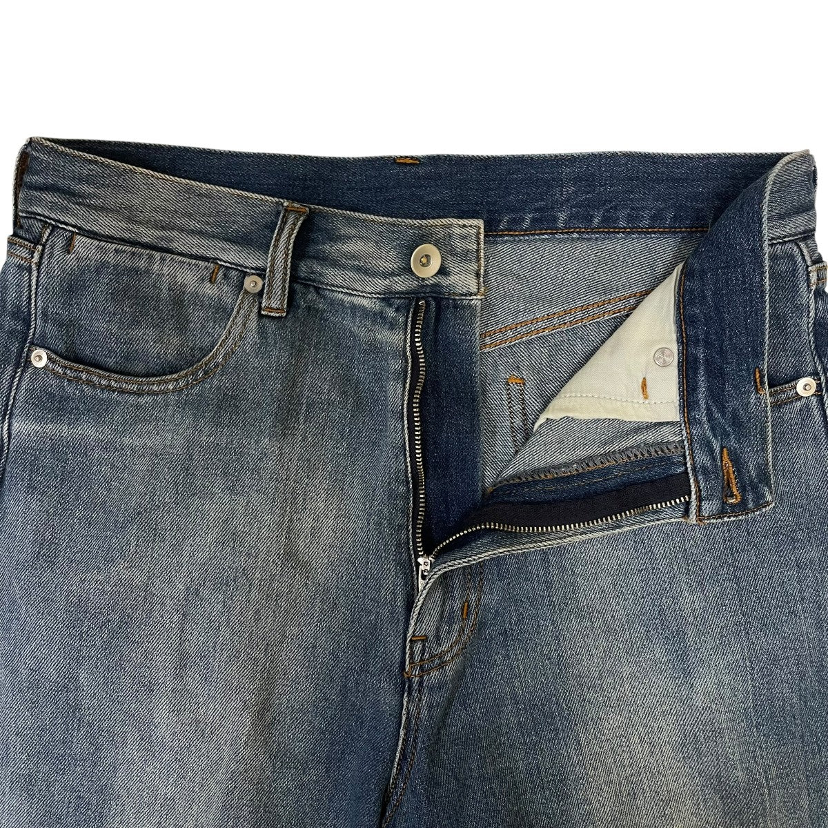 超甘撚り VINTAGE BAGGY JEANSヴィンテージ加工 ワイドデニムパンツ23CTHY-21