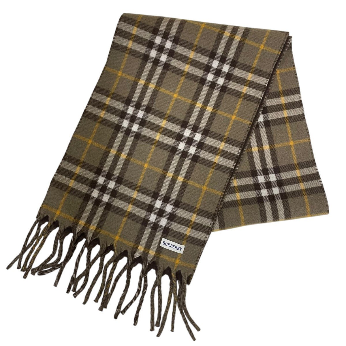 BURBERRY Reversible Knight Stamp Scarfチェック柄 リバーシブル ナイトスタンプ カシミヤ スカーフ8109747 古着・中古-3枚目のアイテム画像