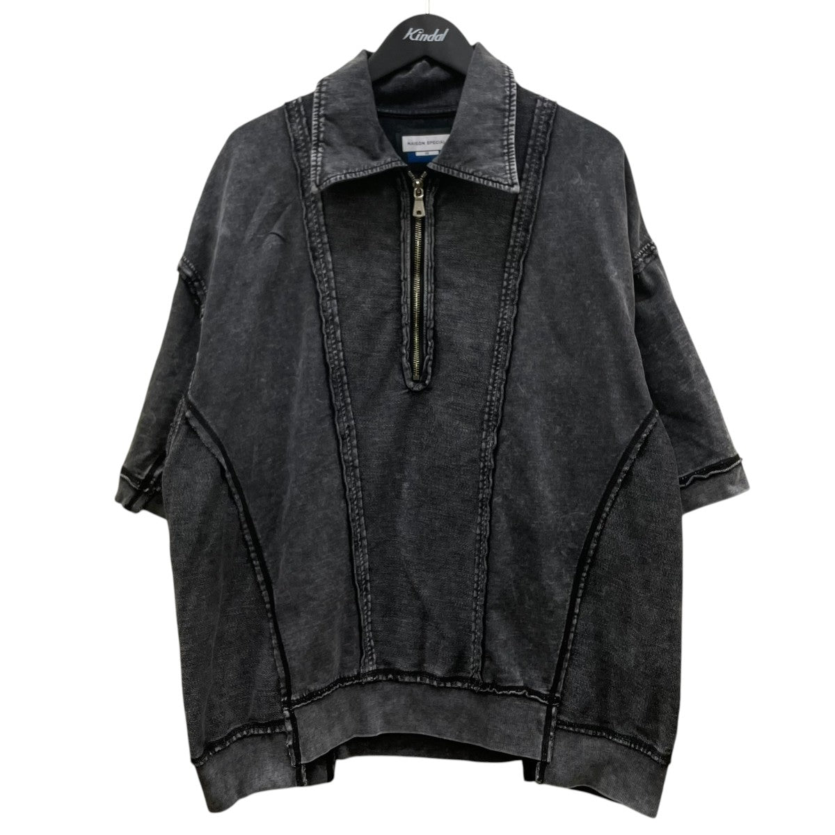 Chemical Over-Dyed Inside-Out Prime-Over Half Zip T-Shirtヴィンテージ加工 ハーフジップ 半袖カットソー11251411324